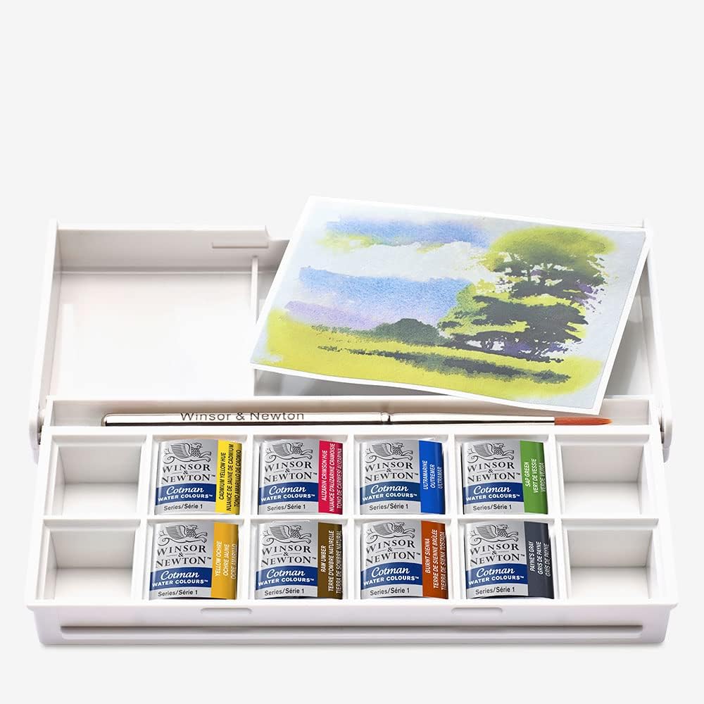 Winsor & Newton Cotman Watercolor Paint Set, 20 Colors, 5ml (0.17-oz) Tubes