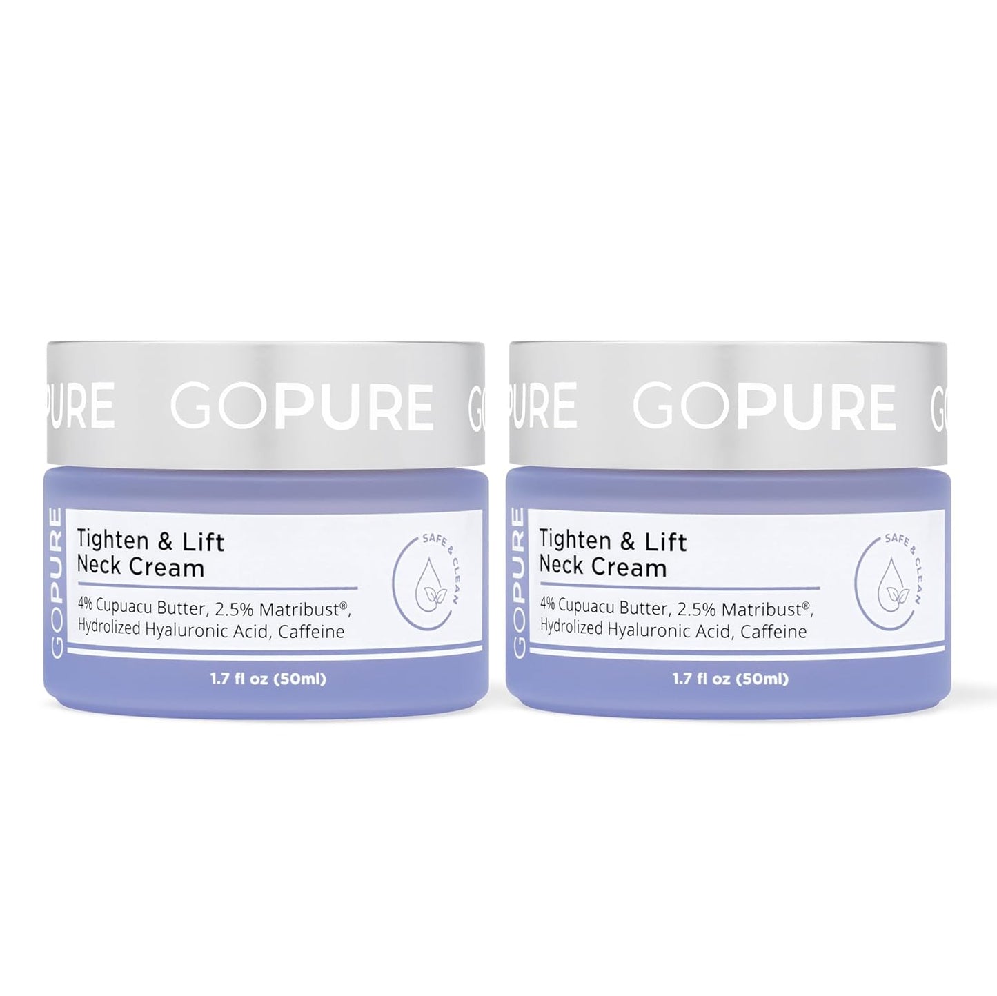 goPure Tighten & Lift Neck & Chest Moisturizer Cream for Visibly Firming, Tightening and Lifting Wrinkles & Crepey Skin, 1.7oz