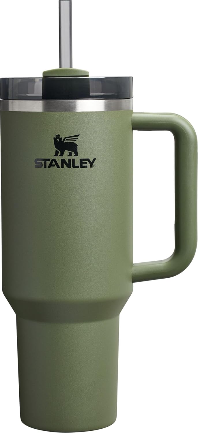STANLEY Quencher H2.0 Tumbler with Handle and Straw 40 oz | Flowstate 3-Position Lid | Cup Holder Compatible for Travel | Insulated Stainless Steel Cup | BPA-Free | Cherry Blossom