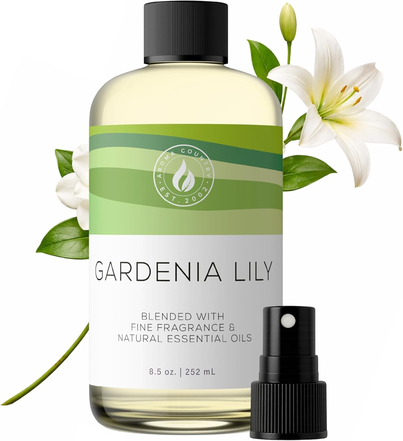 Aroma Country White Tea Diffuser Oil - Luxury Essential Oils for Diffuser Refill & Air Freshener Room Spray, Long-Lasting, Natural Home Fragrance and Hotel Scent for Diffusers & Machines (8.5 Fl Oz)