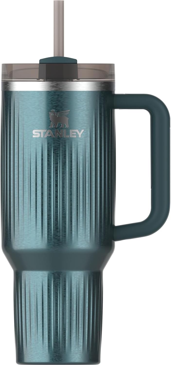 STANLEY Quencher H2.0 Tumbler with Handle and Straw 40 oz | Flowstate 3-Position Lid | Cup Holder Compatible for Travel | Insulated Stainless Steel Cup | BPA-Free | Cherry Blossom