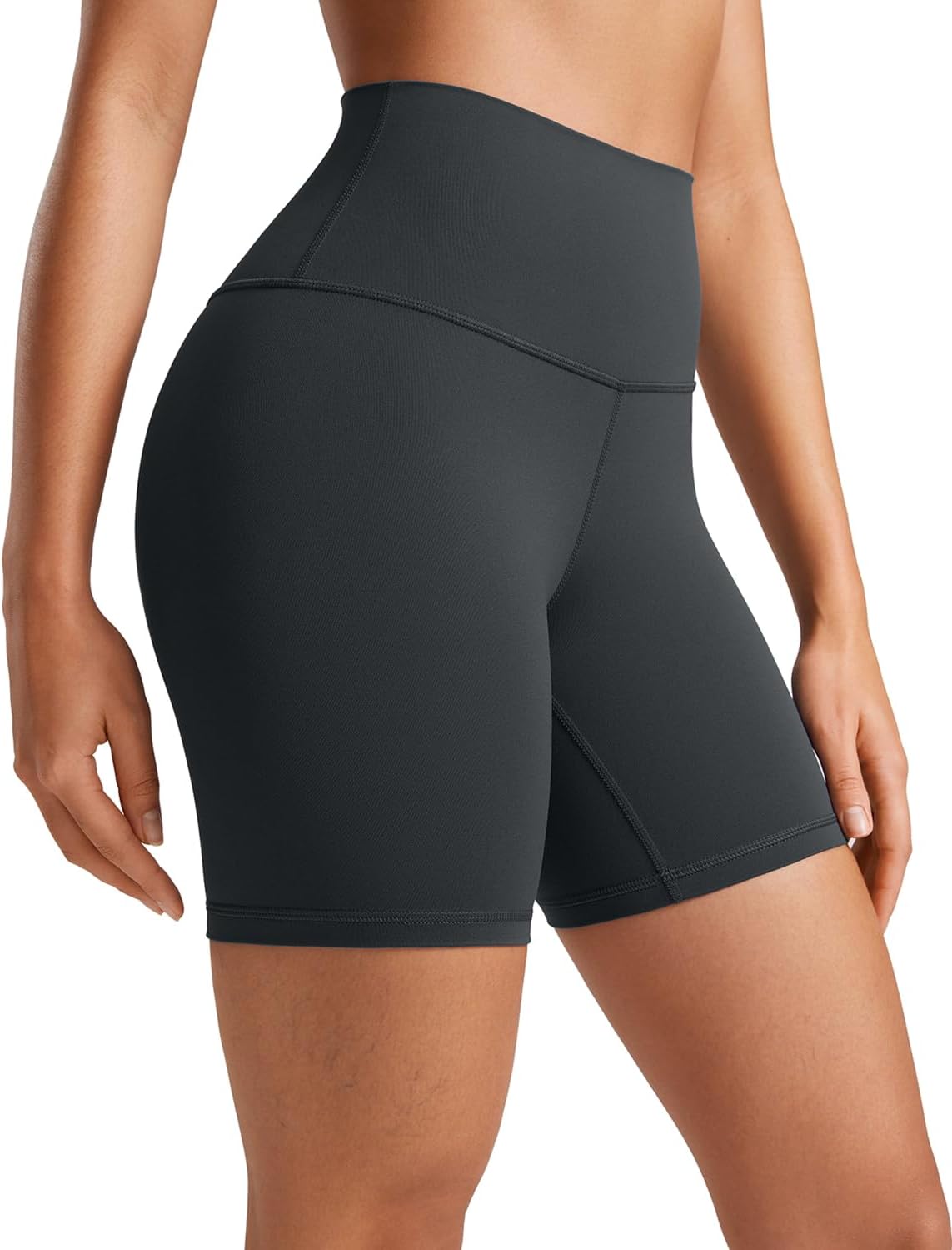 CRZ YOGA ButterLuxe Biker Shorts 6" - High Waisted Workout Running Volleyball Spandex Yoga Womens