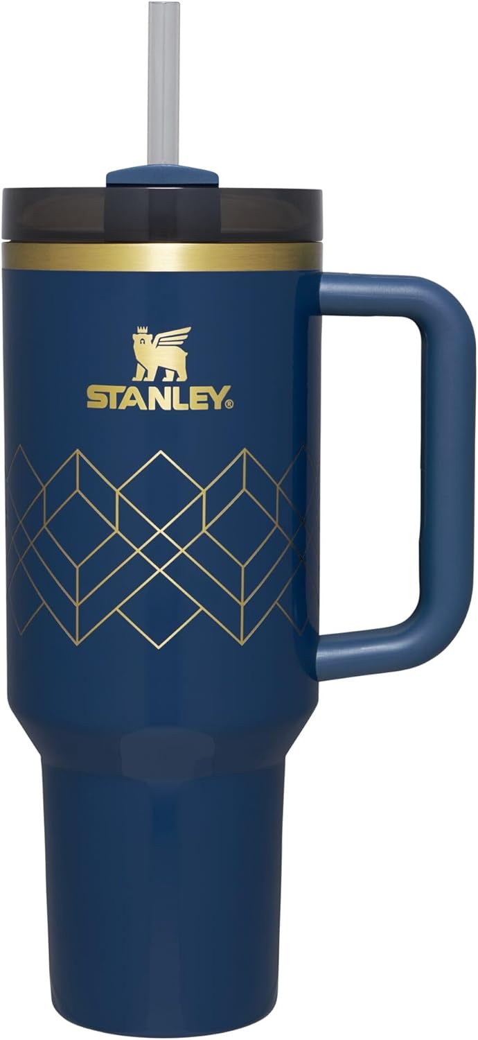 STANLEY Quencher H2.0 Tumbler with Handle and Straw 40 oz | Flowstate 3-Position Lid | Cup Holder Compatible for Travel | Insulated Stainless Steel Cup | BPA-Free | Cherry Blossom
