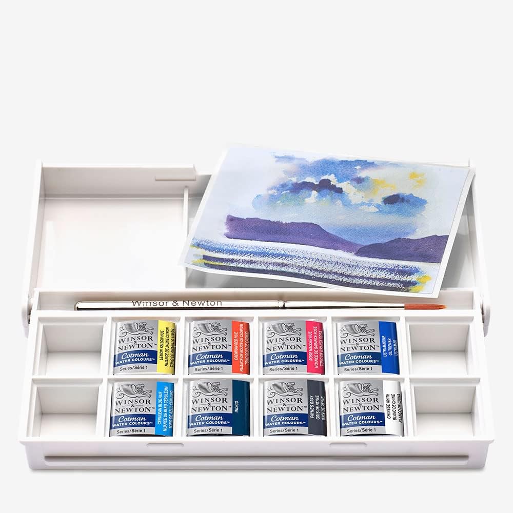 Winsor & Newton Cotman Watercolor Paint Set, 20 Colors, 5ml (0.17-oz) Tubes