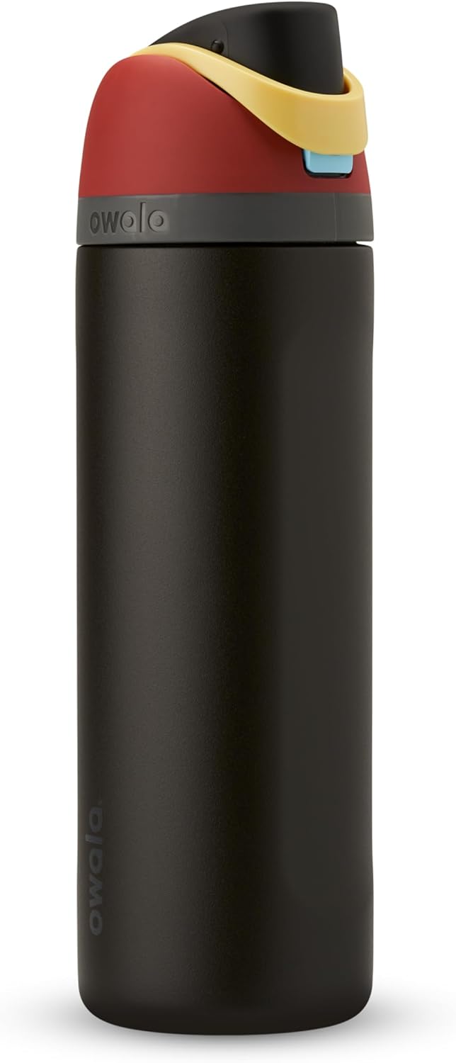 Owala Disney Princess FreeSip Insulated Stainless Steel Water Bottle with Straw for Sports and Travel, BPA-Free Sports Water Bottle, 24 oz, Rapunzel