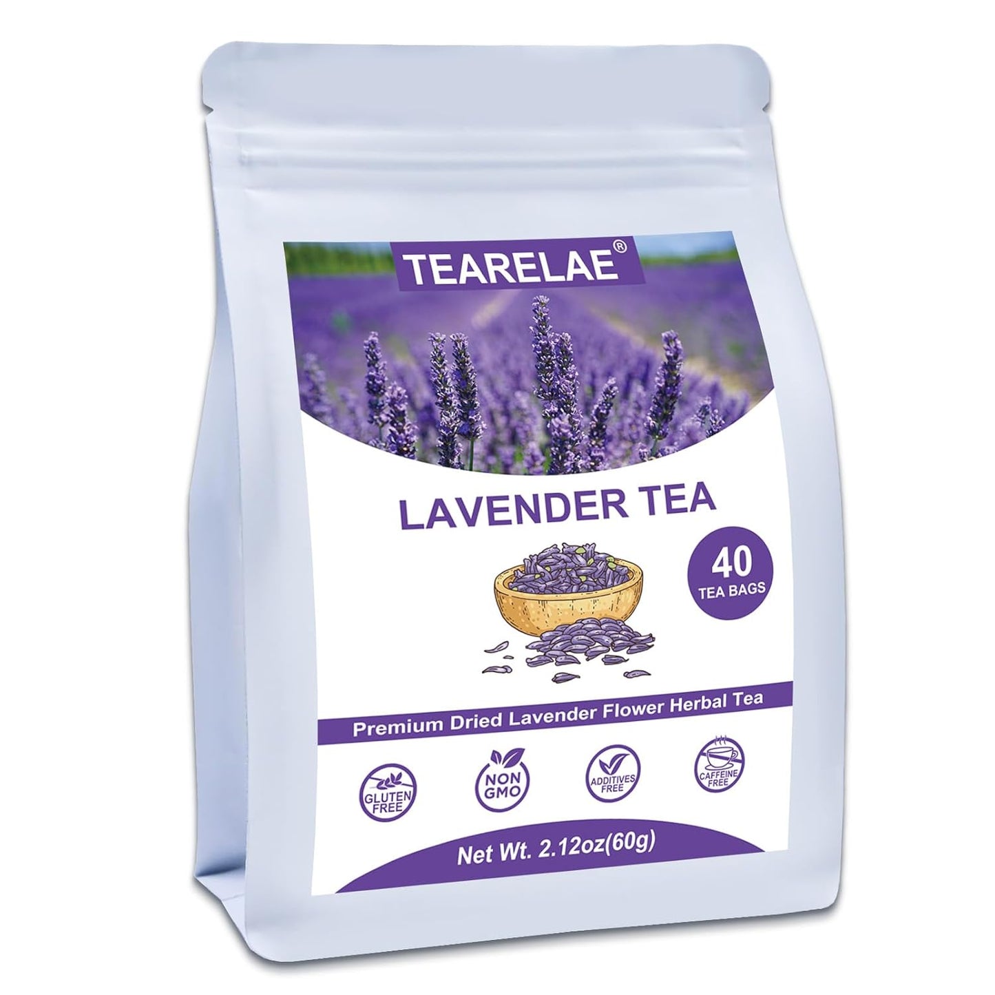 TEARELAE - Linden Tea Bags, 45 Count - Premium Natural Linden Flower & Leaf - Cut & Sifted Te de Tilo - Caffeine-free - Non-GMO - Soothing Herbal Tea for Evening Relaxation