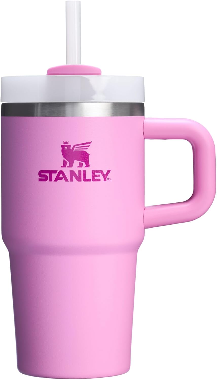 STANLEY Quencher H2.0 Tumbler with Handle and Straw 40 oz | Flowstate 3-Position Lid | Cup Holder Compatible for Travel | Insulated Stainless Steel Cup | BPA-Free | Cherry Blossom