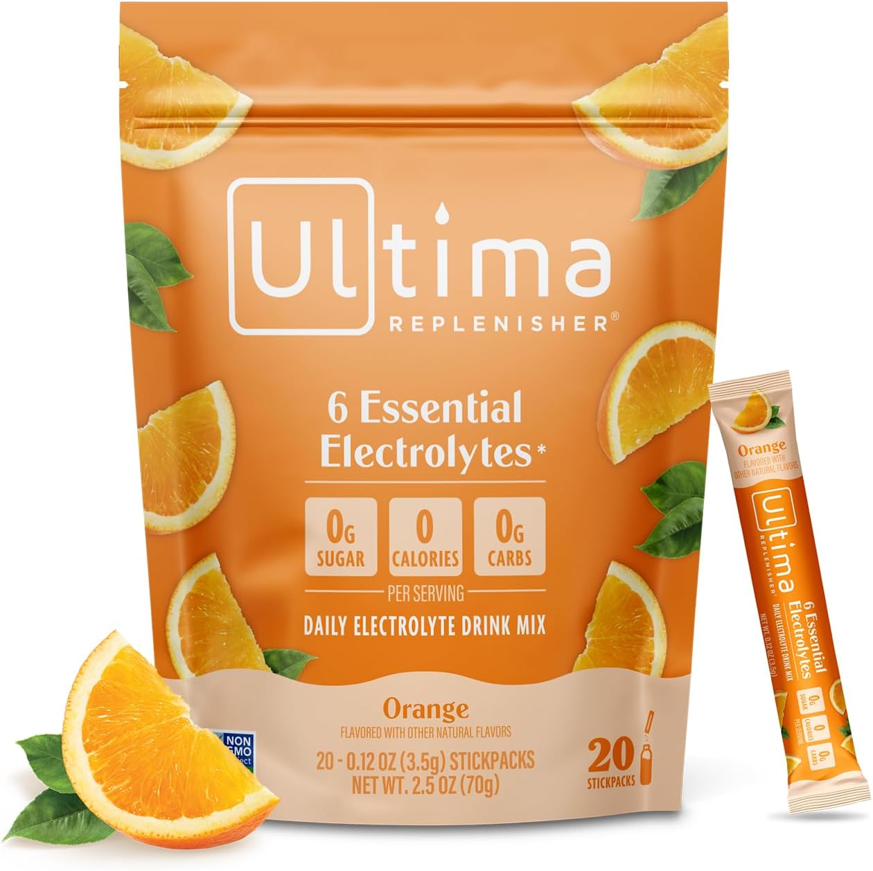 Ultima Replenisher Daily Electrolyte Powder – Original Variety Pack, 20 Stickpacks – Zero Sugar Hydration Packets with 6 Electrolytes and Minerals – Sugar Free, Plant Based & Keto Friendly Drink Mix