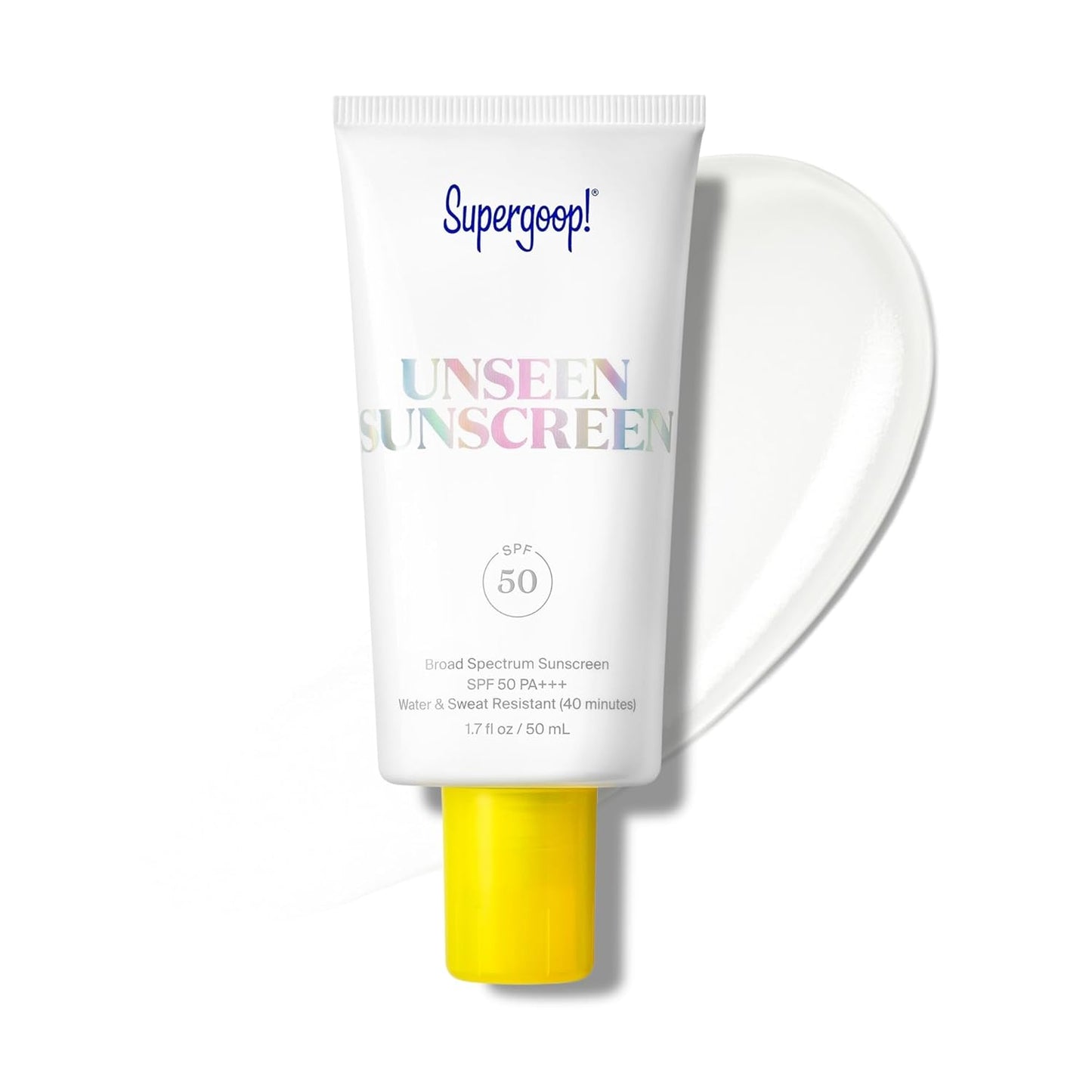 Supergoop! Unseen Sunscreen - SPF 40 - Clear & Invisible Face Sunscreen + Broad Spectrum + Makeup-Gripping Primer - Weightless, Scentless, Oil Free - For All Skin Types & Tones - 0.68 fl oz