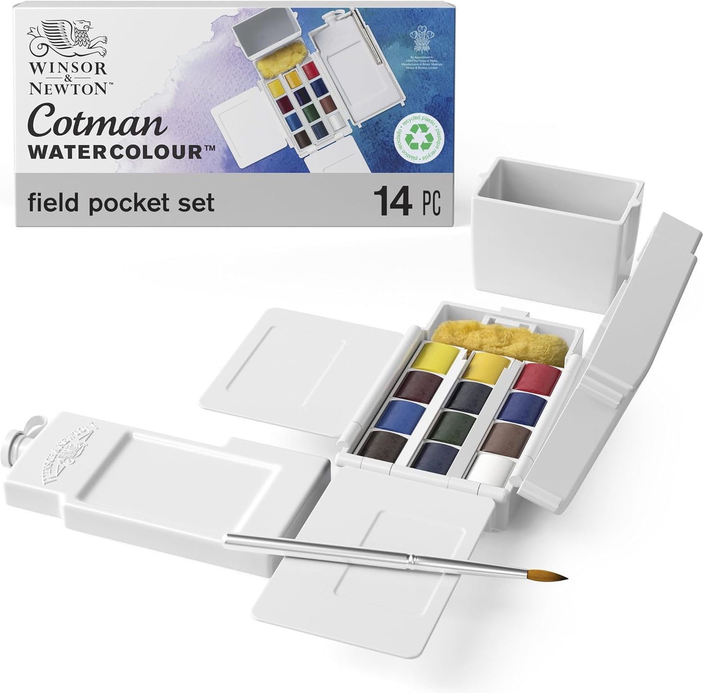 Winsor & Newton Cotman Watercolor Paint Set, 20 Colors, 5ml (0.17-oz) Tubes