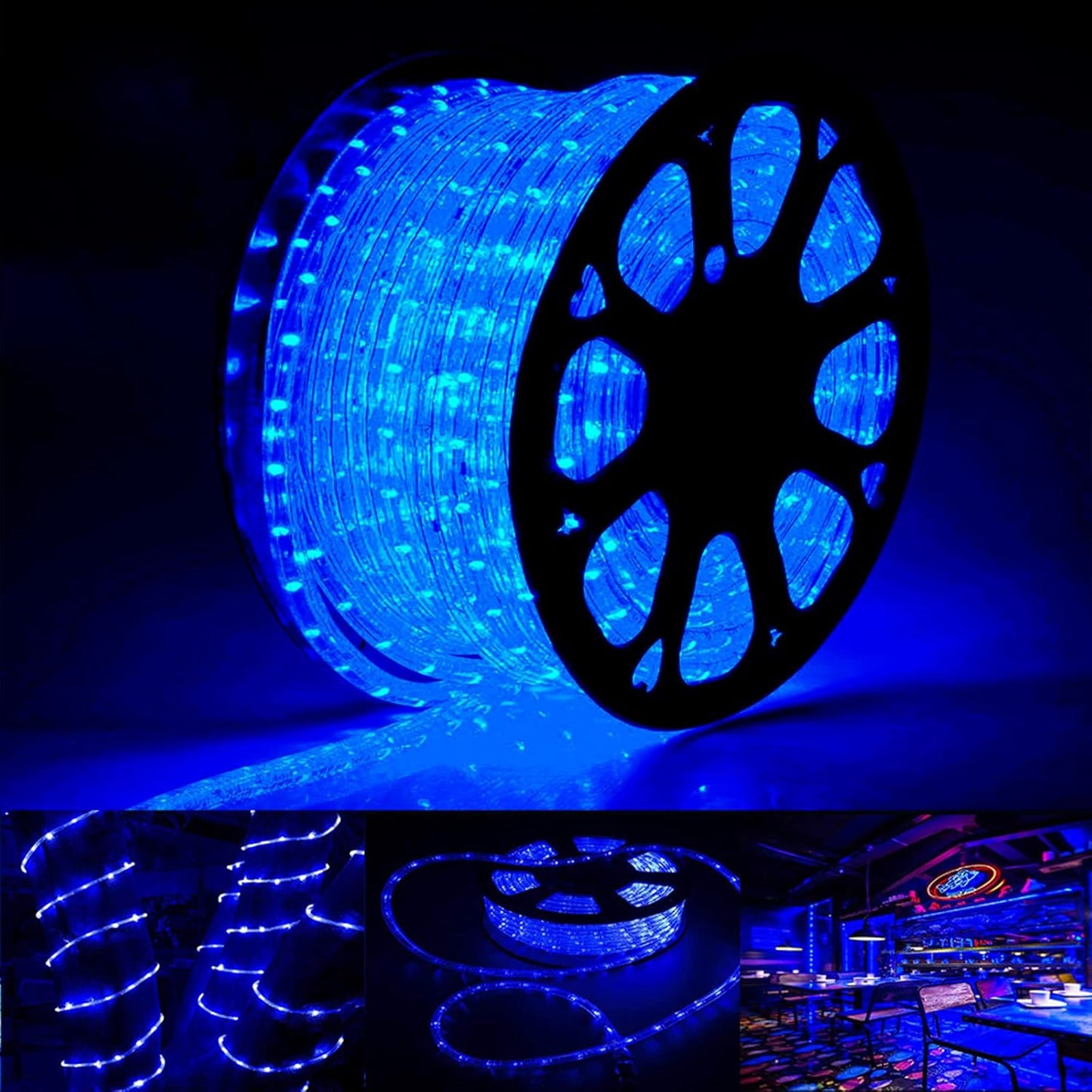 100ft LED Rope Lights Outdoor, 720 LED Connectable and Flexible Tube Lights with 8 Modes, Waterproof LED Rope Lighting for Garden, Patio, Pool, Bedroom, Party, Indoor Outdoor Decoration (Warm White)