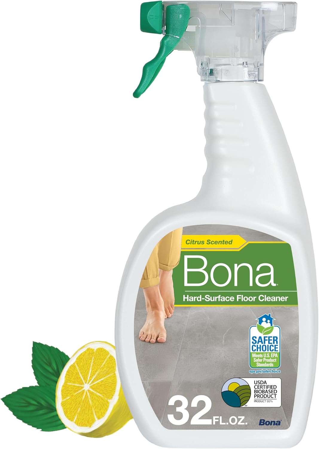 Bona Multi-Surface Floor Cleaner Refill - 128 fl oz - Unscented - Refill for Bona Spray Mops and Spray Bottles - Residue-Free Floor Cleaning Solution for Stone, Tile, Laminate, and Vinyl Floors