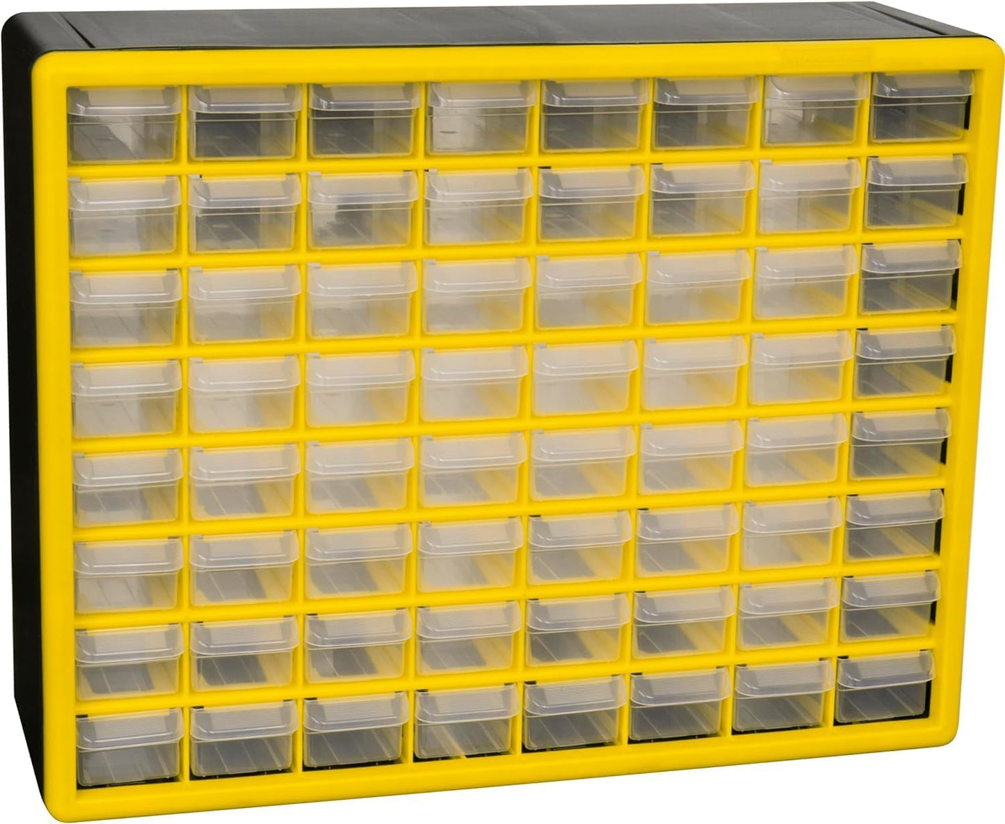 Akro-Mils 44-Drawer Plastic Drawer Storage Cabinet for Garage Organization, Bead Organizer, Building Bricks Storage, Teacher Toolbox, Makeup Organizer, 20" W x 6" D x 16" H, 10144 Black