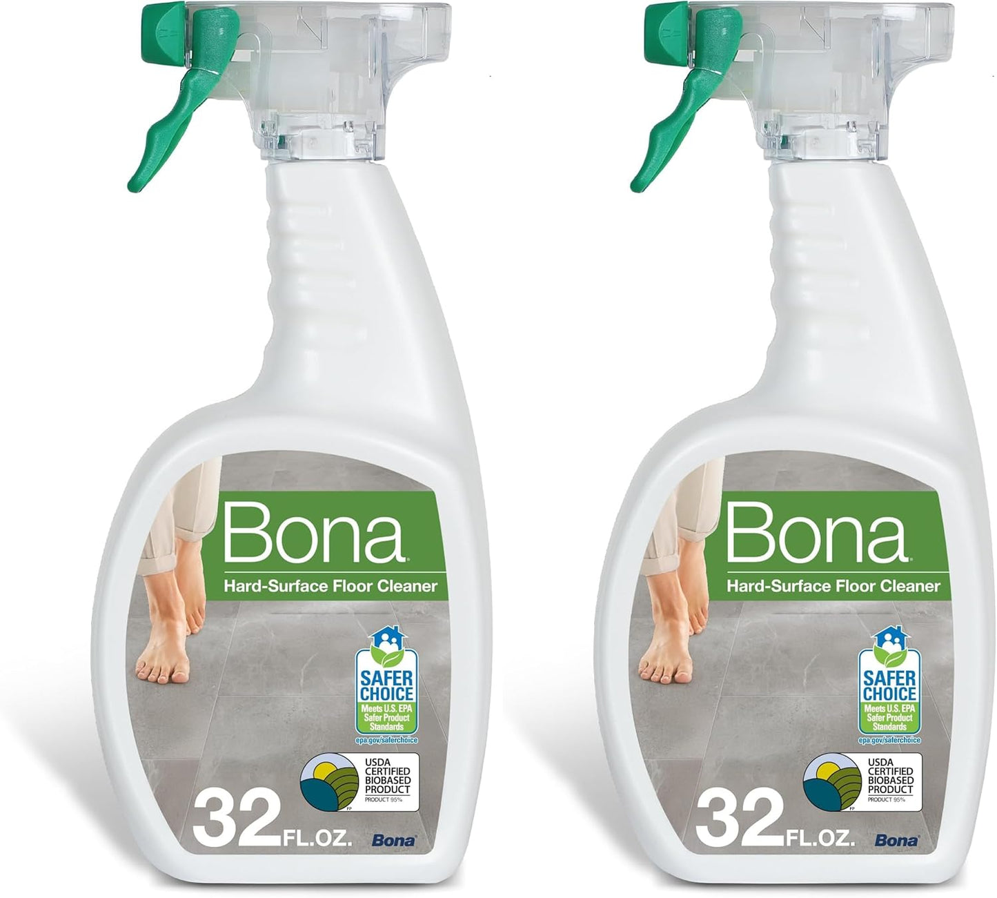 Bona Multi-Surface Floor Cleaner Refill - 128 fl oz - Unscented - Refill for Bona Spray Mops and Spray Bottles - Residue-Free Floor Cleaning Solution for Stone, Tile, Laminate, and Vinyl Floors
