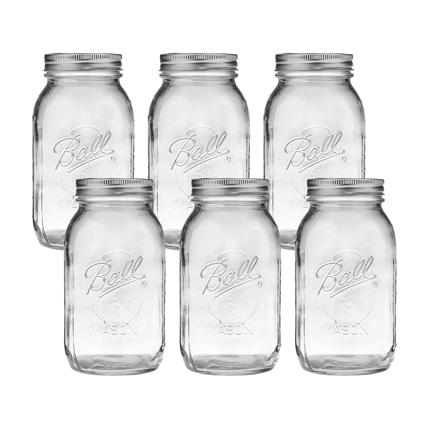 Ball Wide Mouth Pint 16-Ounce Glass Mason Jar with Lids and Bands, 12-Count