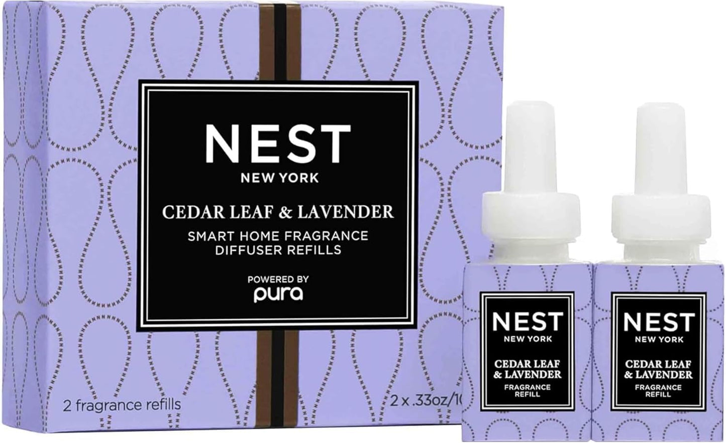 NEST New York Smart Home Fragrance Diffuser Refill Smart Vials, Bamboo - Set of 2 - Designed for NEST x Pura 3 and NEST x Pura 4 Diffusers - Cruelty Free, Vegan