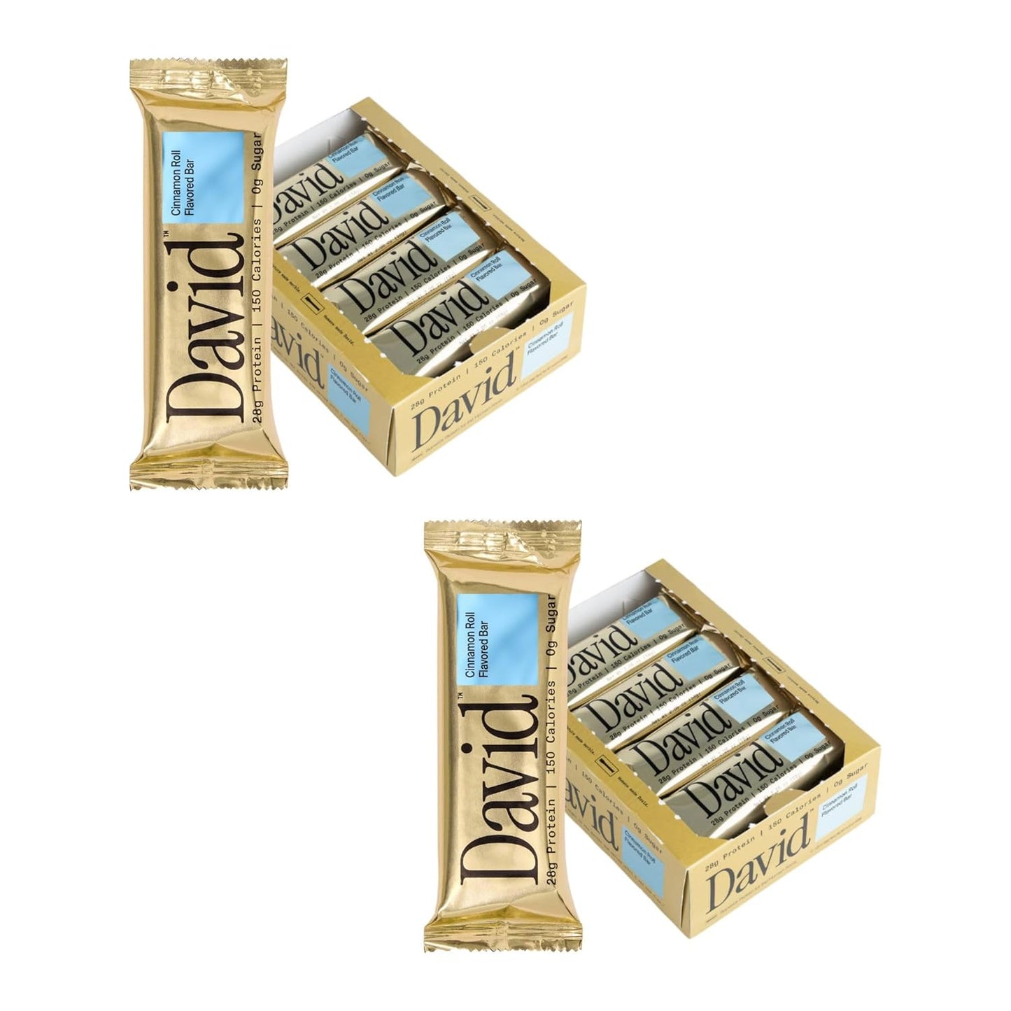 David High Protein Bars - 0g of Sugar, Low Carb, Gluten Free - 28g of Protein, 150 Calories - On-The-Go Snack - Peanut Butter Chocolate Chunk Flavor, Pack of 12