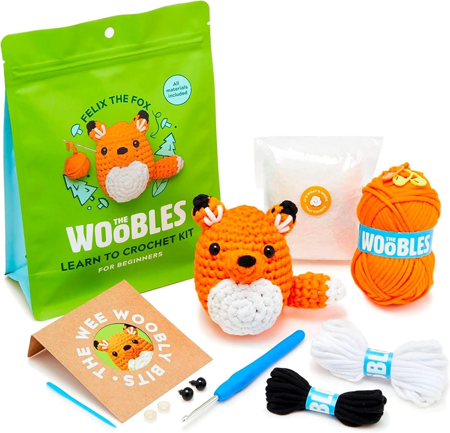 The Woobles Crochet Kit for Beginners - Easy Arts and Crafts Knitting & Crochet Animals Kit As Seen On Shark Tank - Pierre The Penguin