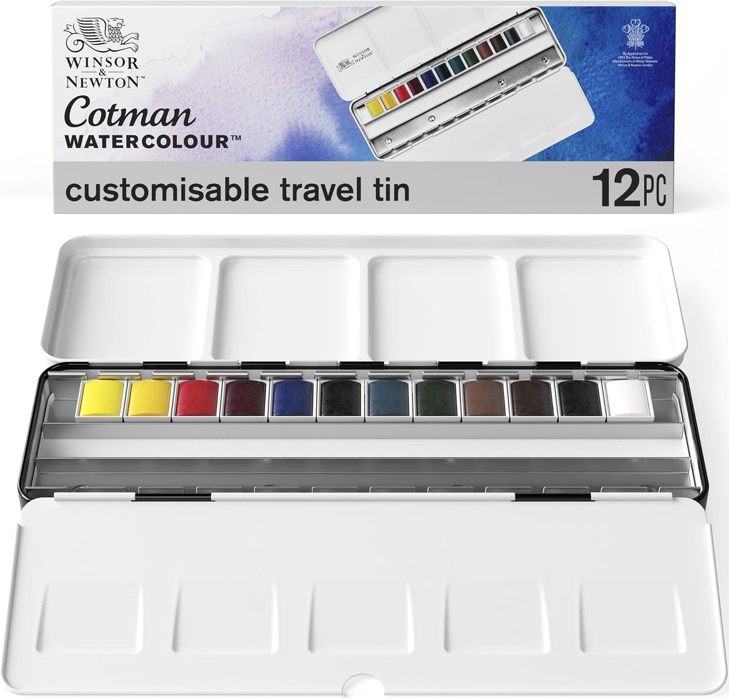 Winsor & Newton Cotman Watercolor Paint Set, 20 Colors, 5ml (0.17-oz) Tubes
