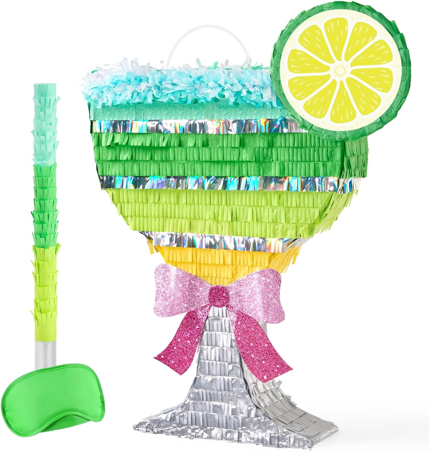 WERNNSAI Easter Bunny Piñata - Easter Rabbit Piñata Spring Pinata with Blindfold and Stick for Birthday Party Decoration Baby Shower School Activities Game Spring Party Game