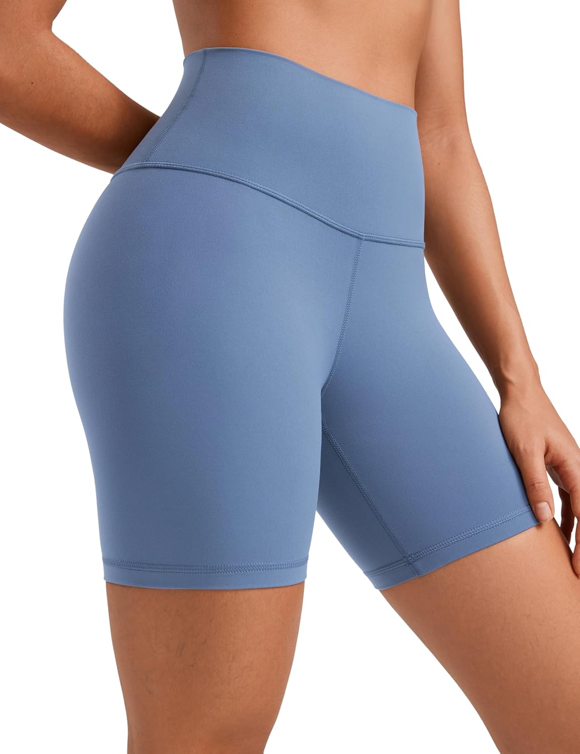 CRZ YOGA ButterLuxe Biker Shorts 6" - High Waisted Workout Running Volleyball Spandex Yoga Womens