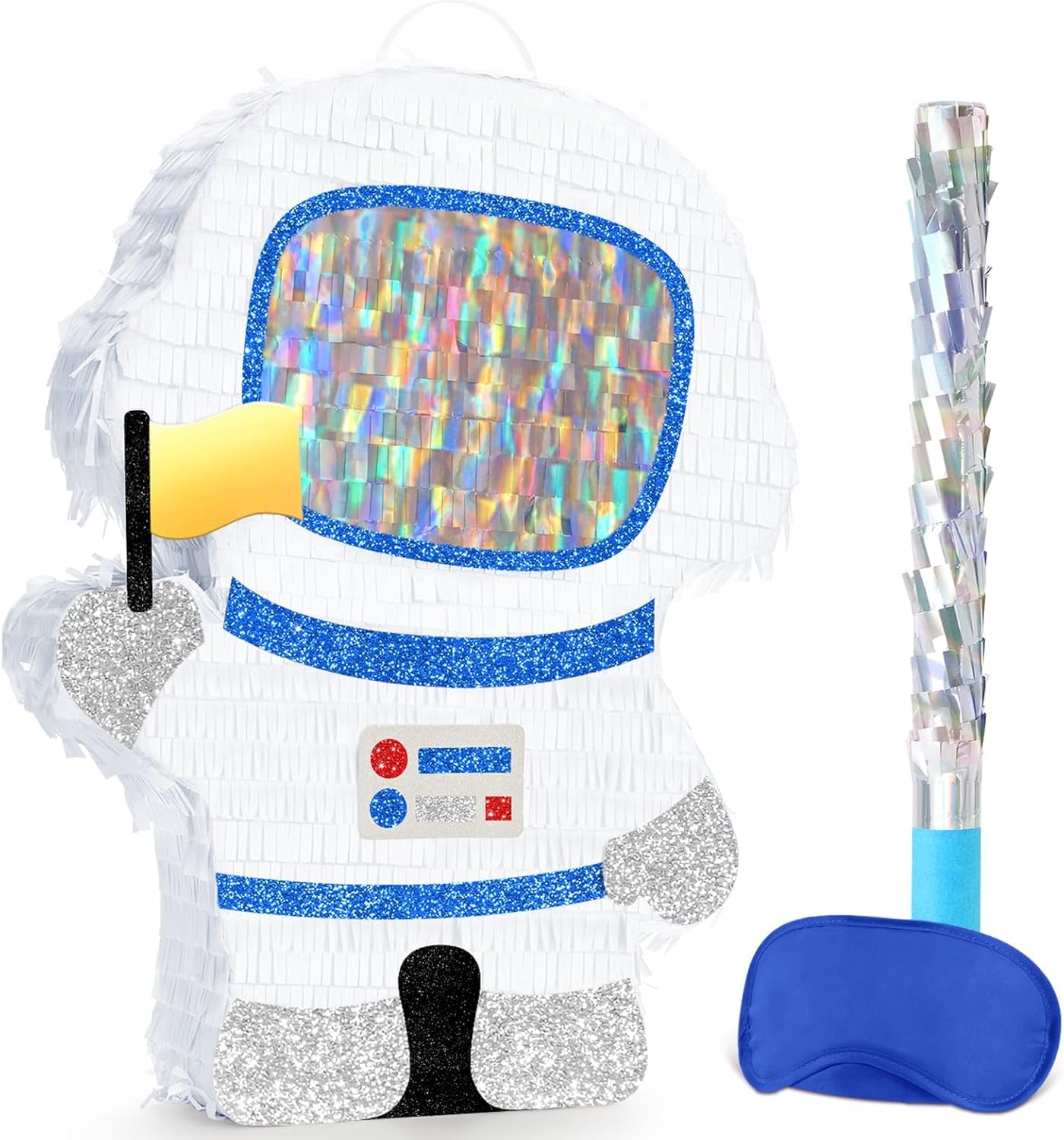WERNNSAI Easter Bunny Piñata - Easter Rabbit Piñata Spring Pinata with Blindfold and Stick for Birthday Party Decoration Baby Shower School Activities Game Spring Party Game