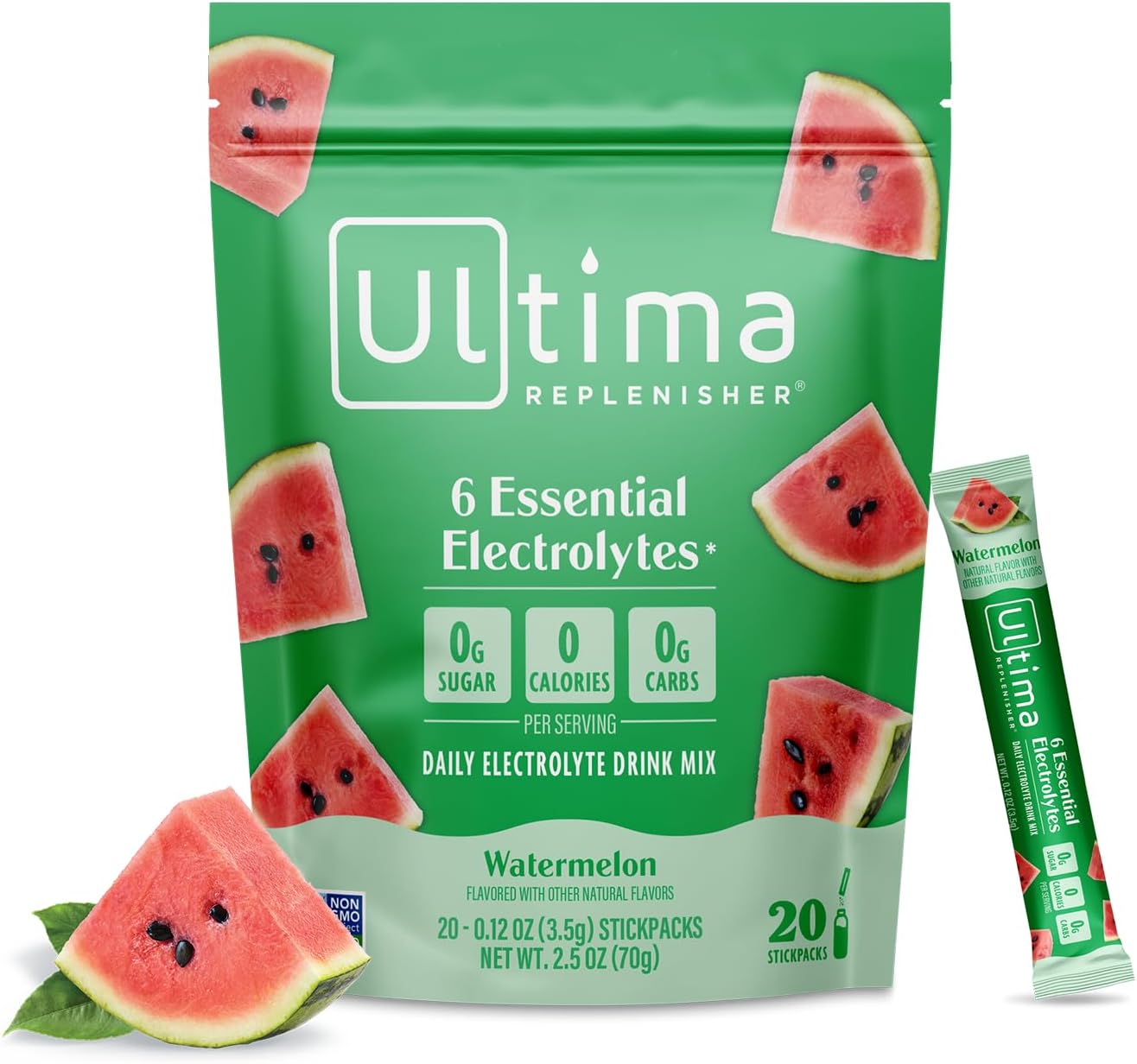 Ultima Replenisher Daily Electrolyte Powder – Original Variety Pack, 20 Stickpacks – Zero Sugar Hydration Packets with 6 Electrolytes and Minerals – Sugar Free, Plant Based & Keto Friendly Drink Mix