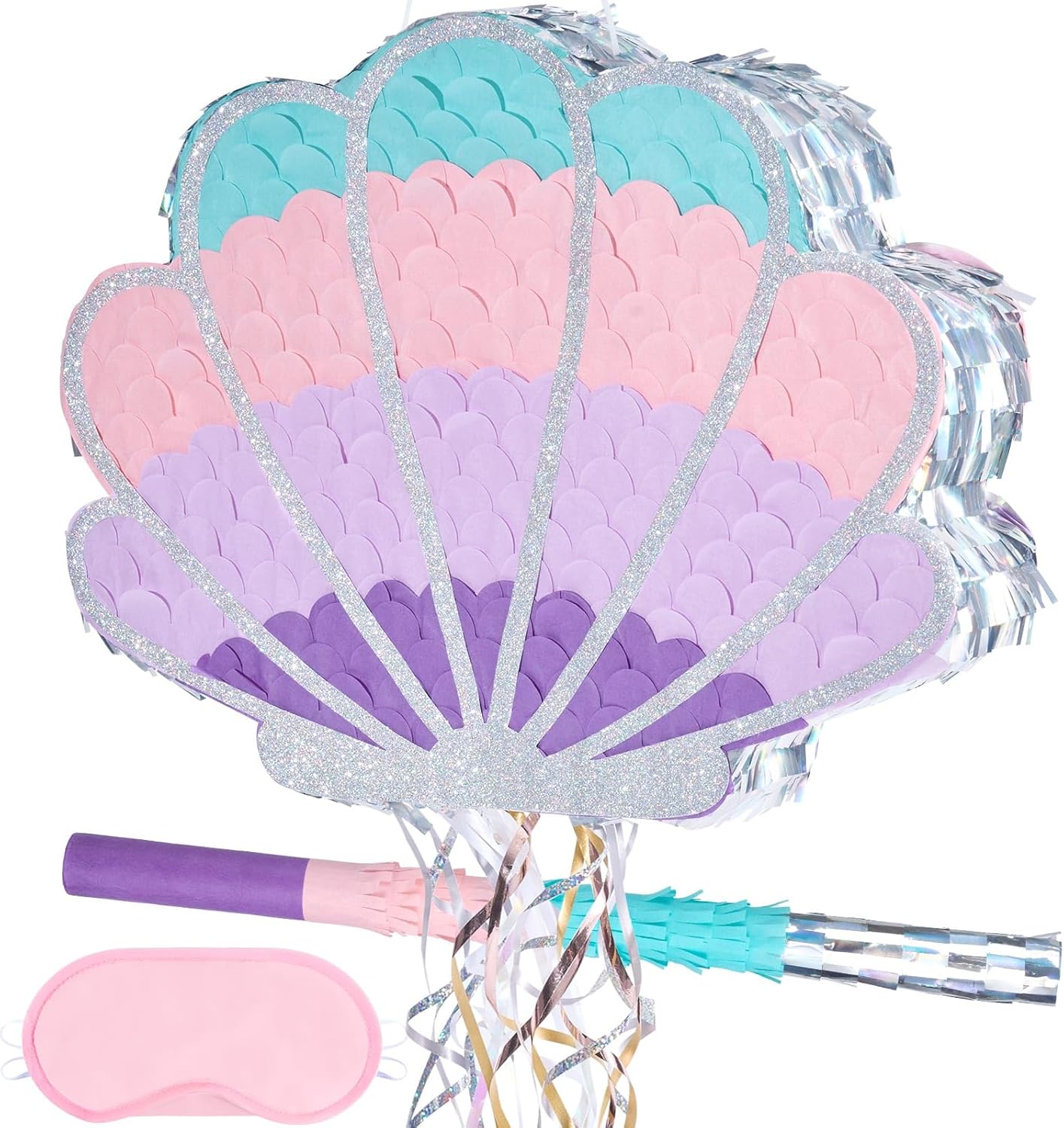 WERNNSAI Easter Bunny Piñata - Easter Rabbit Piñata Spring Pinata with Blindfold and Stick for Birthday Party Decoration Baby Shower School Activities Game Spring Party Game