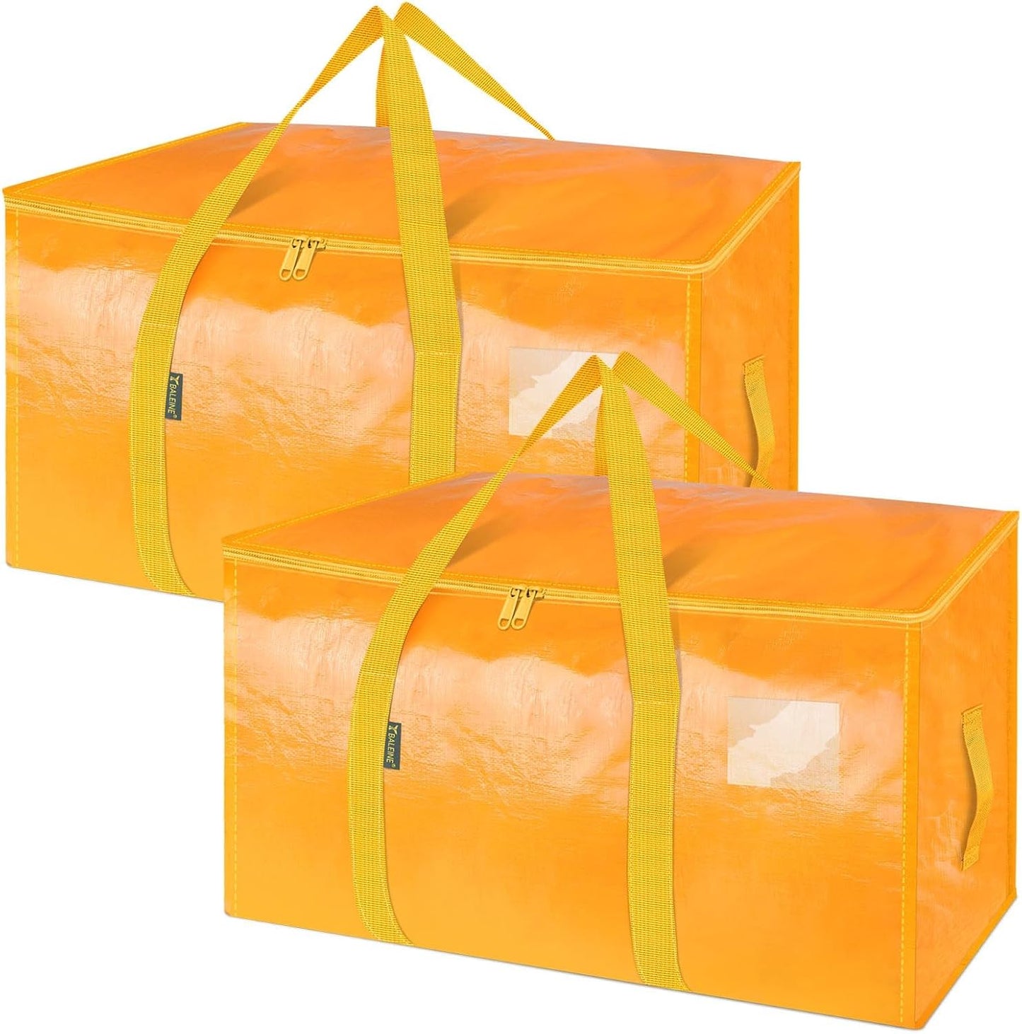 BALEINE 6-Pack Oversized Moving Bags with Reinforced Handles, Heavy-Duty Storage Tote for Clothes, Moving Supplies (Clear, 6-Pack)