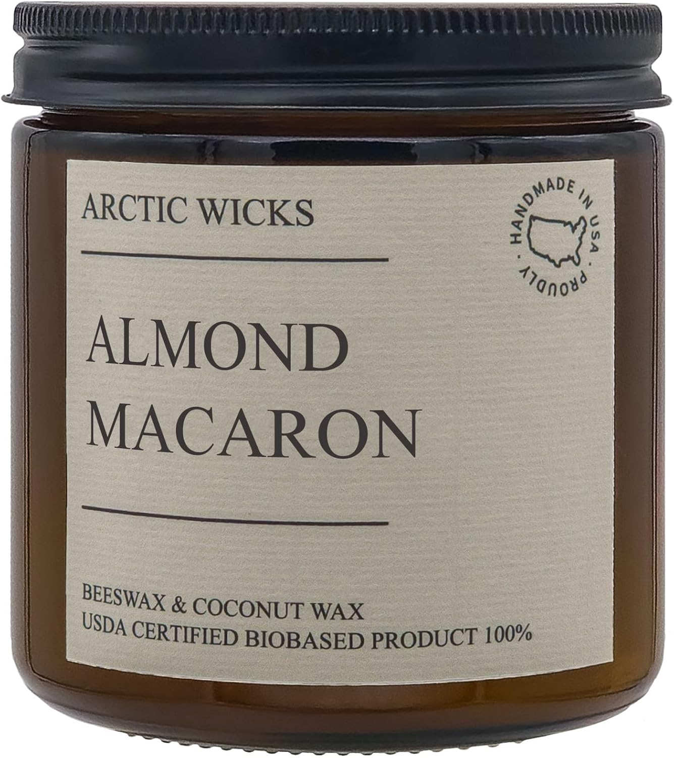 Vanilla Bourbon Candle | Arctic Wicks 16oz Coconut & Beeswax Candles | Scented Non-Toxic Candles for Fall, Winter, Holidays, Gifts for Him, Whiskey Bourbon, Vanilla | USDA Certified Biobased