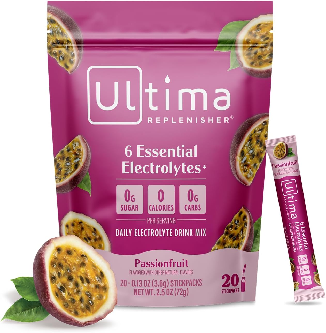 Ultima Replenisher Daily Electrolyte Powder – Original Variety Pack, 20 Stickpacks – Zero Sugar Hydration Packets with 6 Electrolytes and Minerals – Sugar Free, Plant Based & Keto Friendly Drink Mix