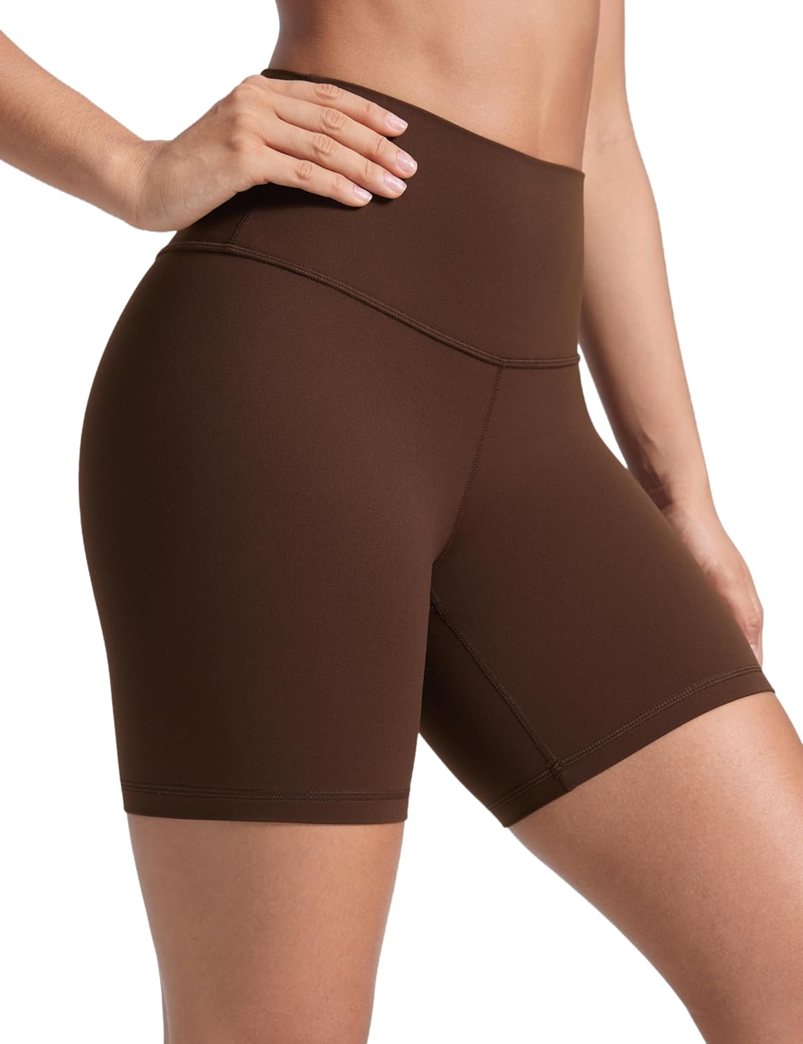 CRZ YOGA ButterLuxe Biker Shorts 6" - High Waisted Workout Running Volleyball Spandex Yoga Womens