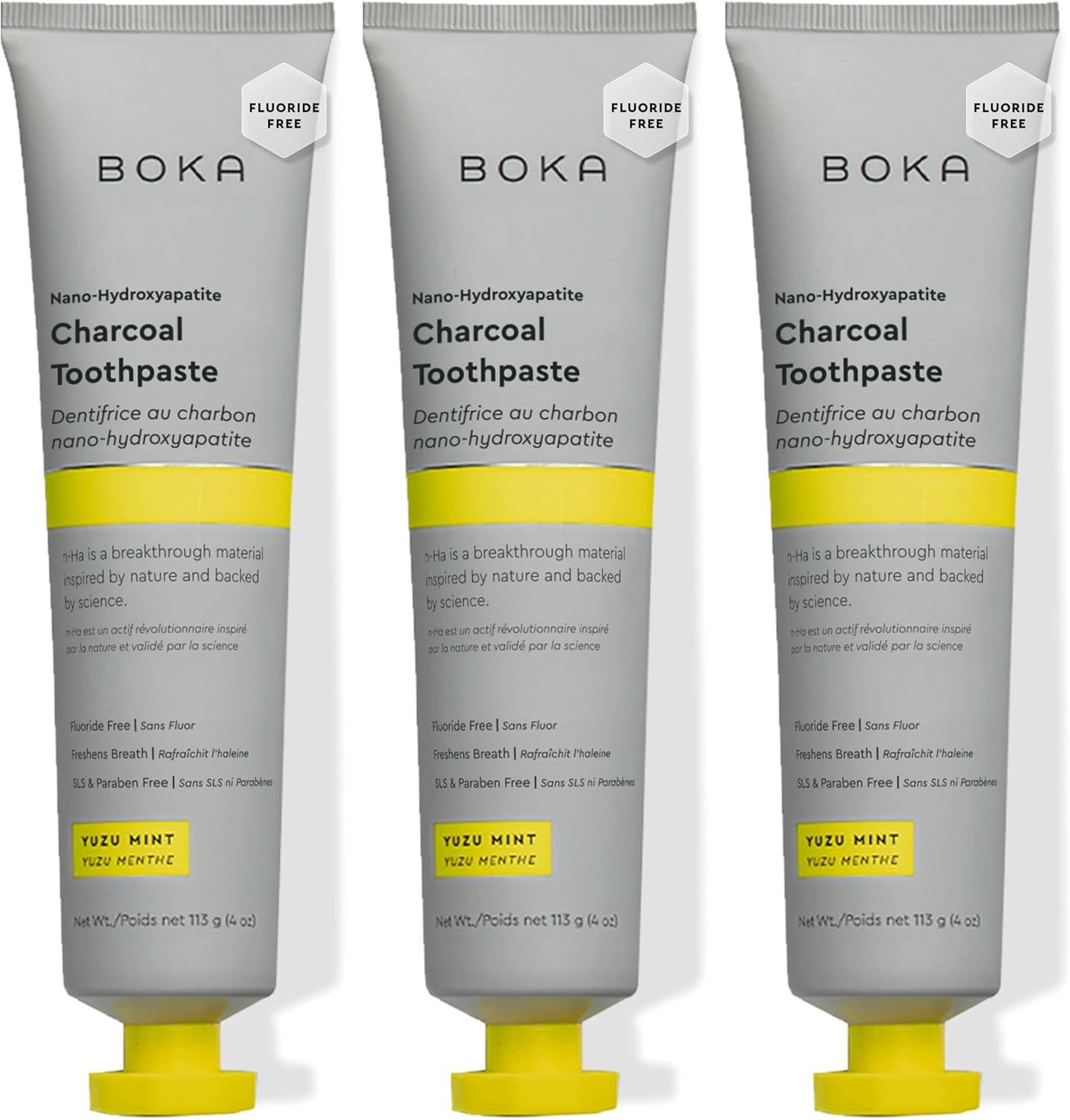 Boka Fluoride Free Toothpaste, Nano Hydroxyapatite Toothpaste, Appropriate for Sensitive Teeth - for Adult Oral Care - Ela Mint Flavor, 4 Fl Oz 1Pk US Manufactured