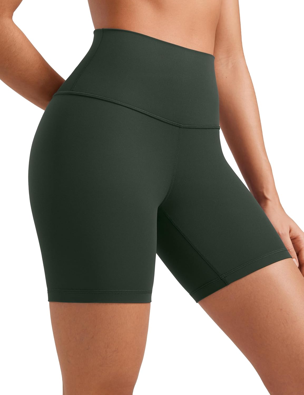 CRZ YOGA ButterLuxe Biker Shorts 6" - High Waisted Workout Running Volleyball Spandex Yoga Womens