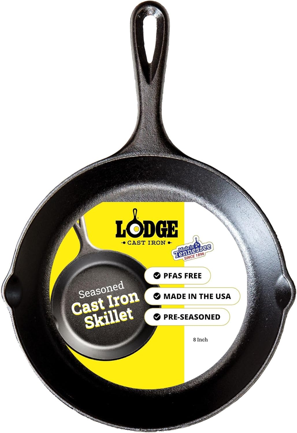 Lodge Seasoned Cast Iron Skillet - Quality Frying Pan for the Stove, Oven, Grill & Campfire - Includes Silicone Hot Handle Holder - Non-Toxic, Nonstick & Long-Lasting - 12 Inches