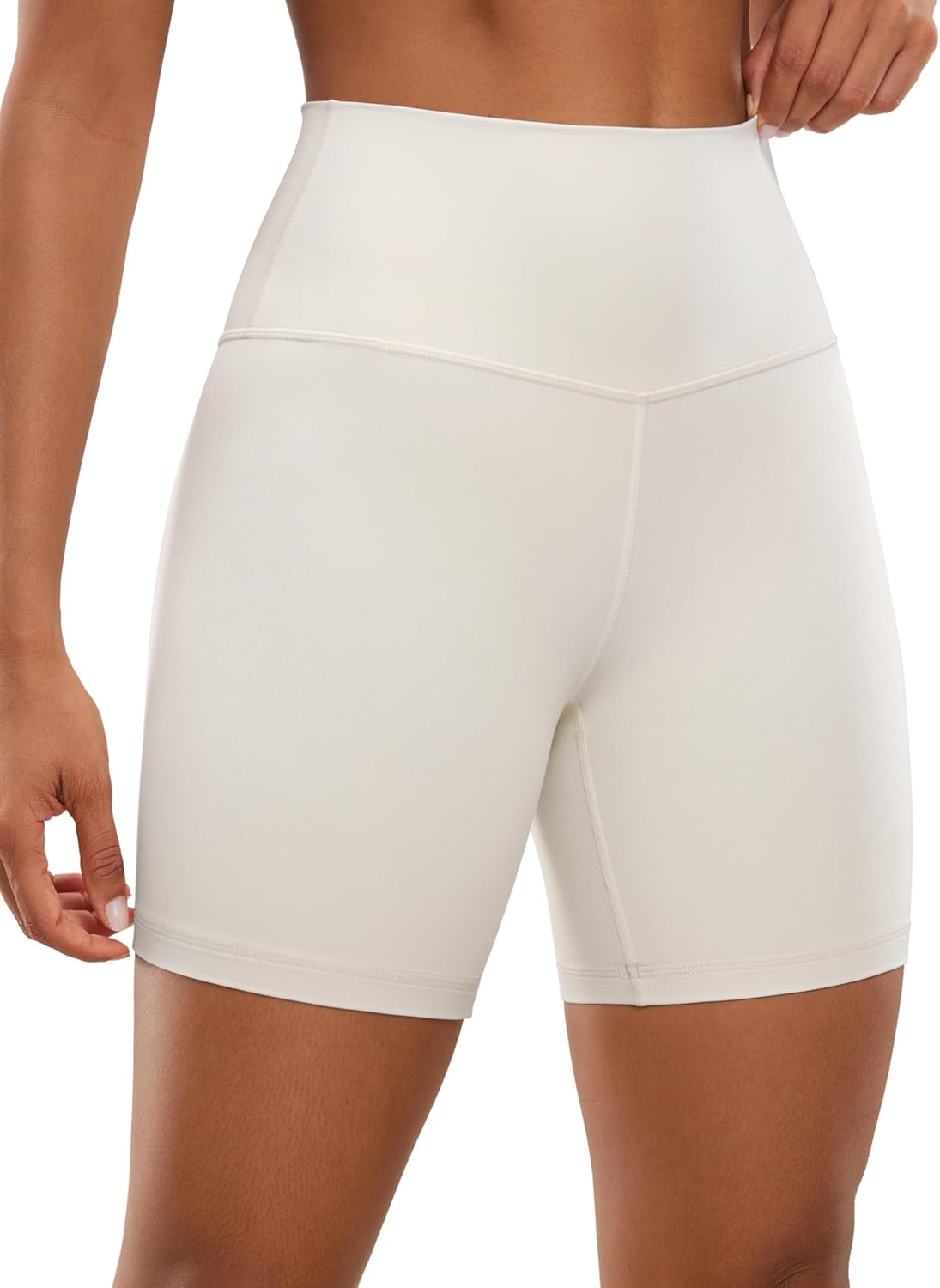 CRZ YOGA ButterLuxe Biker Shorts 6" - High Waisted Workout Running Volleyball Spandex Yoga Womens