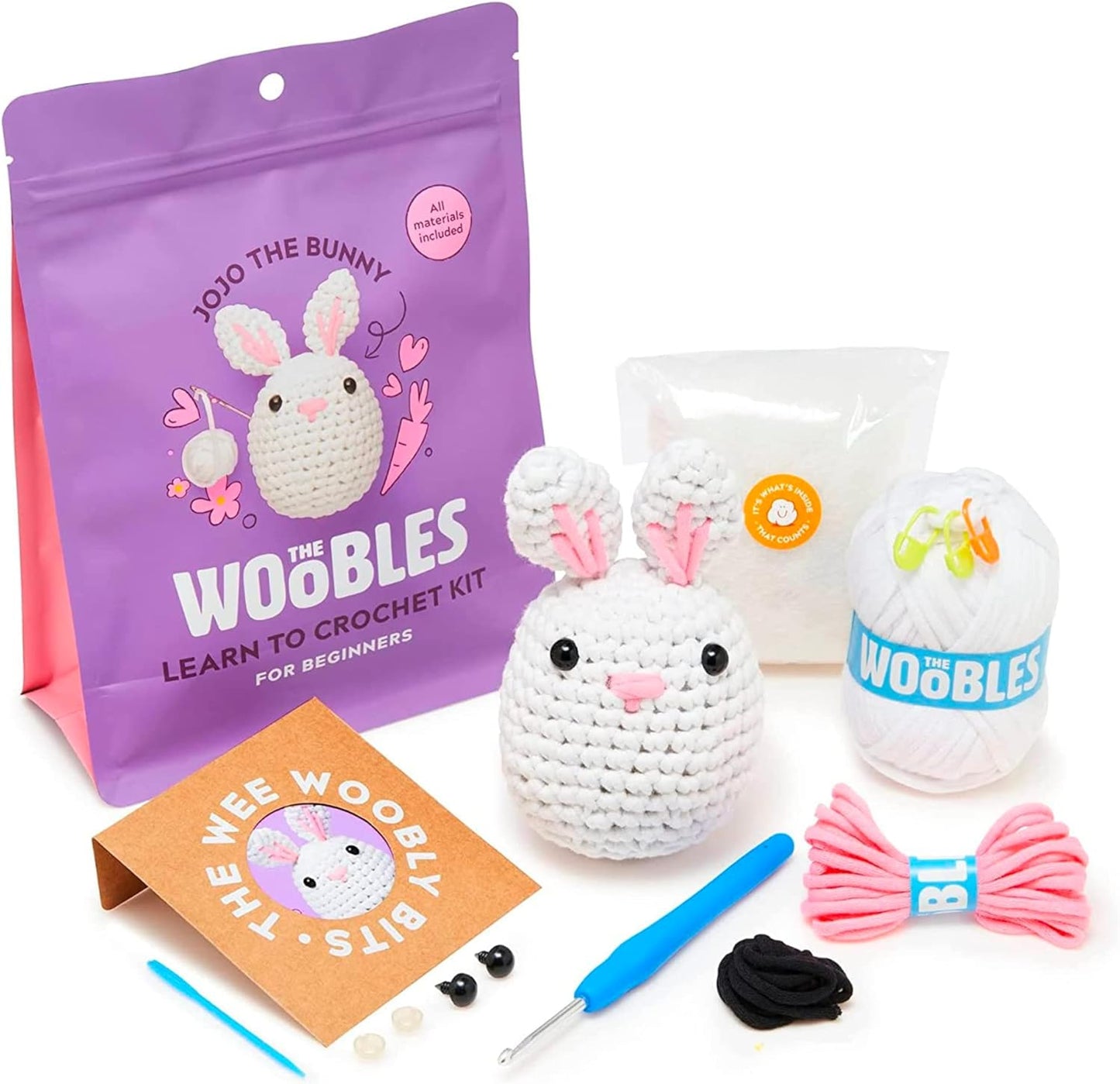 The Woobles Crochet Kit for Beginners - Easy Arts and Crafts Knitting & Crochet Animals Kit As Seen On Shark Tank - Pierre The Penguin