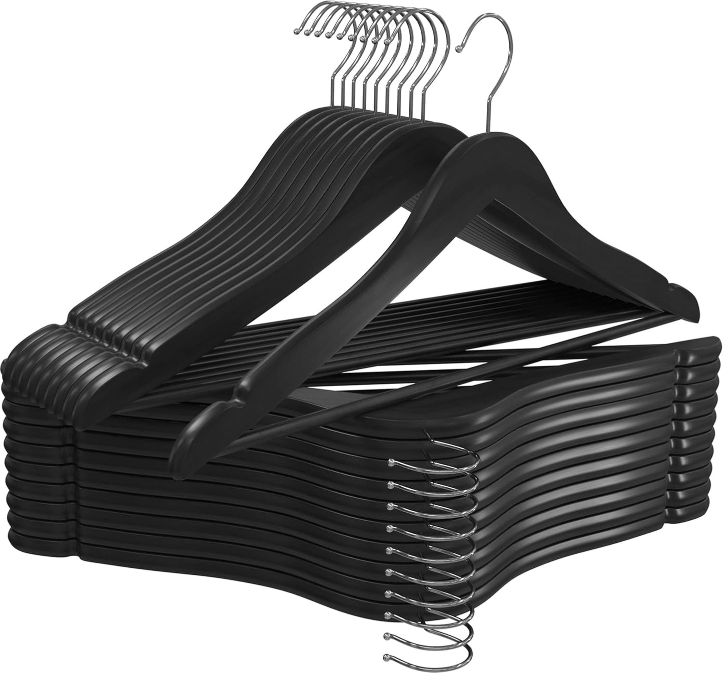 Utopia Home Premium Wooden Hangers 20 Pack - Heavy Duty & Durable Coat Hanger - Wood Hanger with 360-Degree Rotatable Hook - Clothes Hangers with Non-Slip Shoulder Notches For Shirts & Coats (Natural)