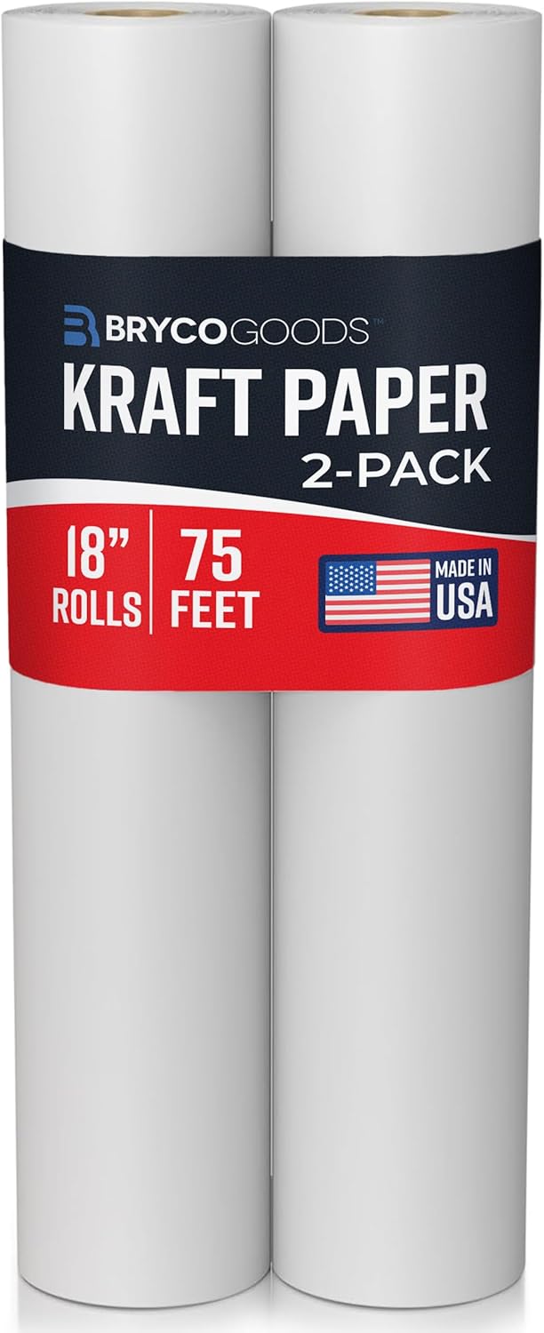 Large Brown Kraft Paper Roll - 36" x 1200" (100 ft) - Made in USA - Ideal for Gift Wrapping, Packing, Moving, Postal, Shipping, Parcel, Wall Art, Crafts, Bulletin Boards, Floor Cover or Table Runner
