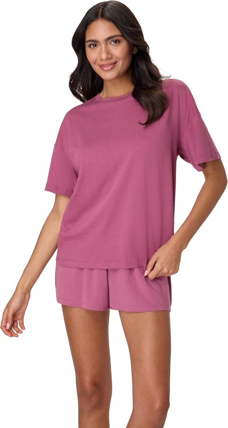 Hanes Women's Pajamas Set, Comfywear Pajamas for Women Set, Originals SupertSoft Loungewear, T-Shirt & Sleep Shorts