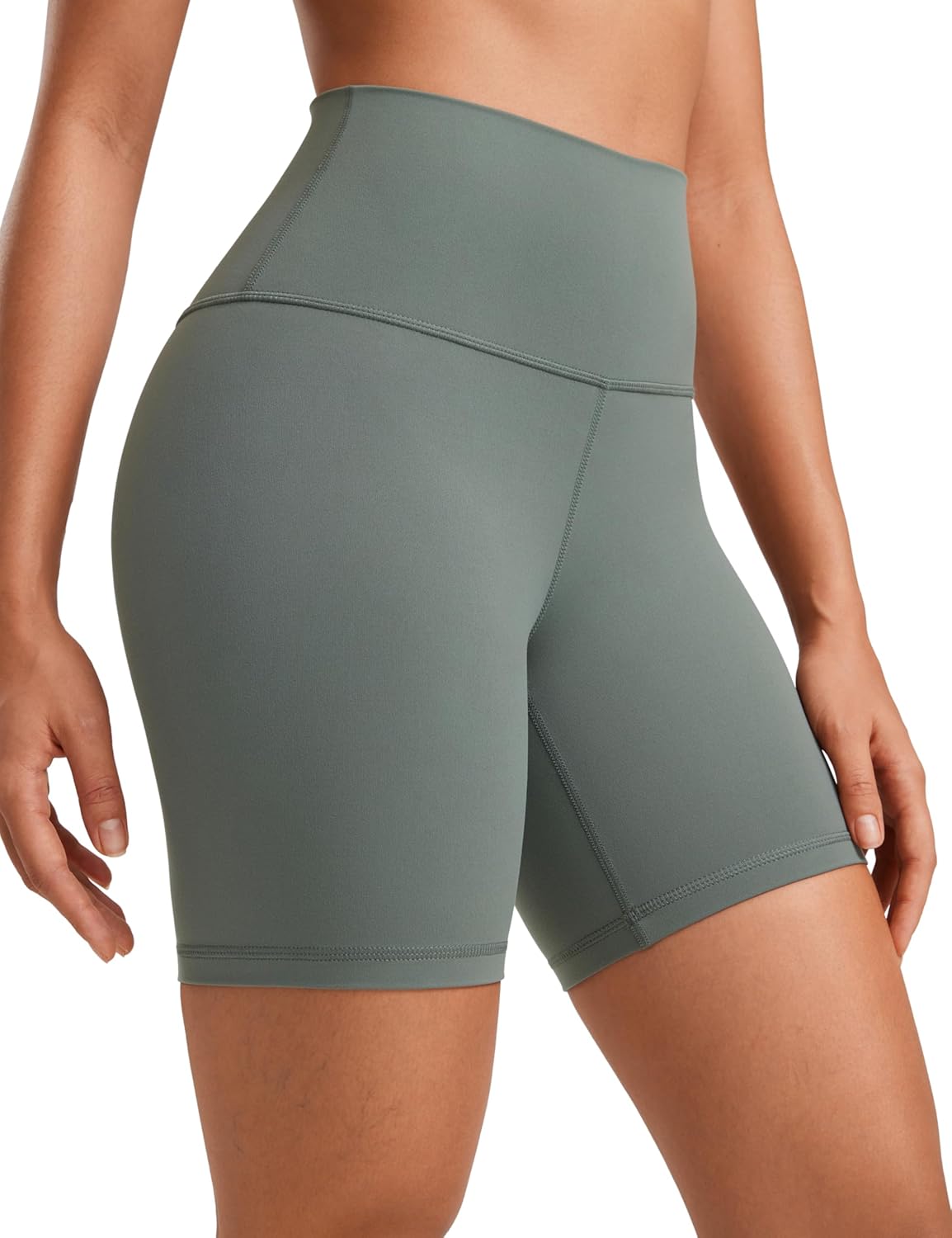 CRZ YOGA ButterLuxe Biker Shorts 6" - High Waisted Workout Running Volleyball Spandex Yoga Womens