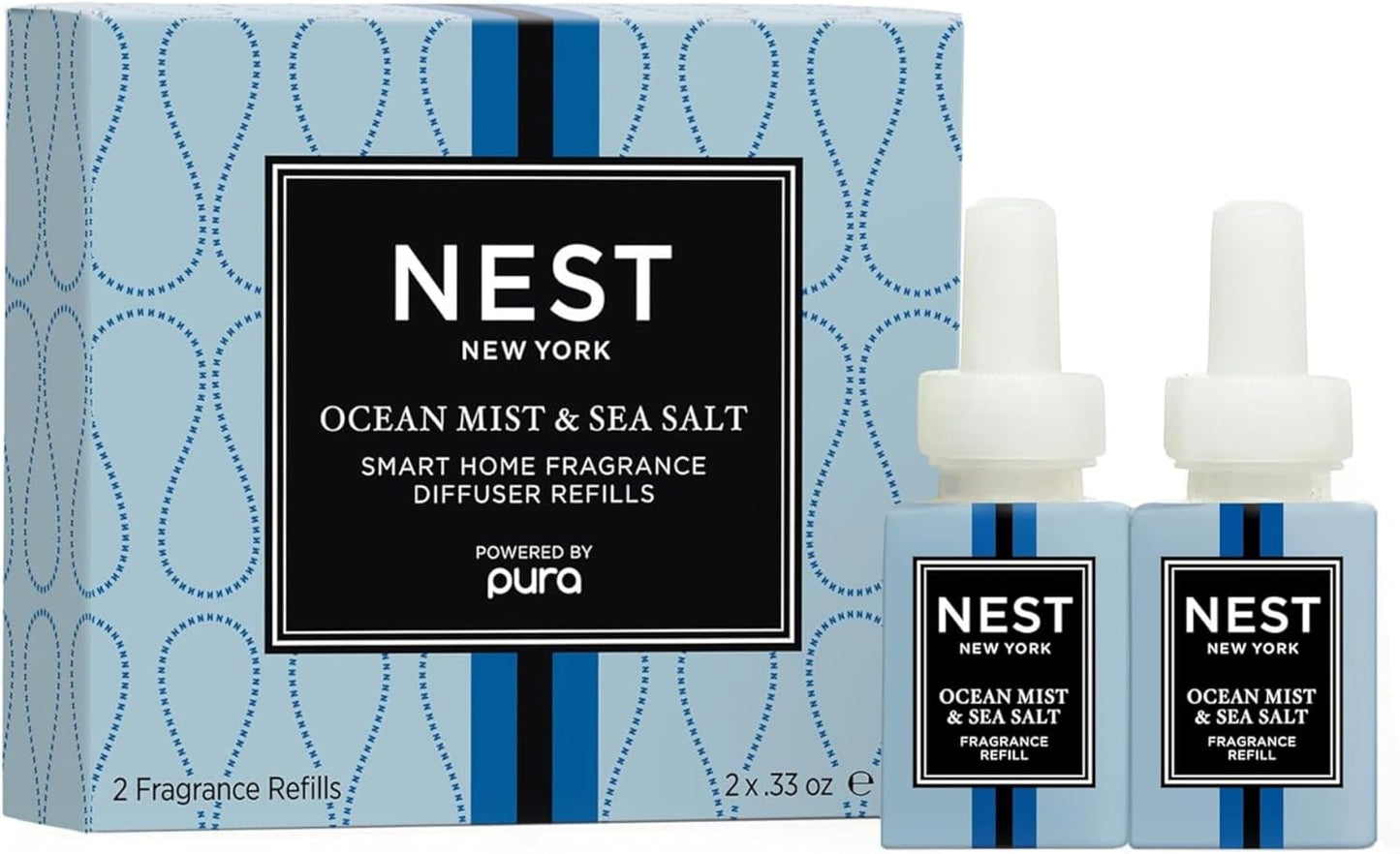 NEST New York Smart Home Fragrance Diffuser Refill Smart Vials, Bamboo - Set of 2 - Designed for NEST x Pura 3 and NEST x Pura 4 Diffusers - Cruelty Free, Vegan