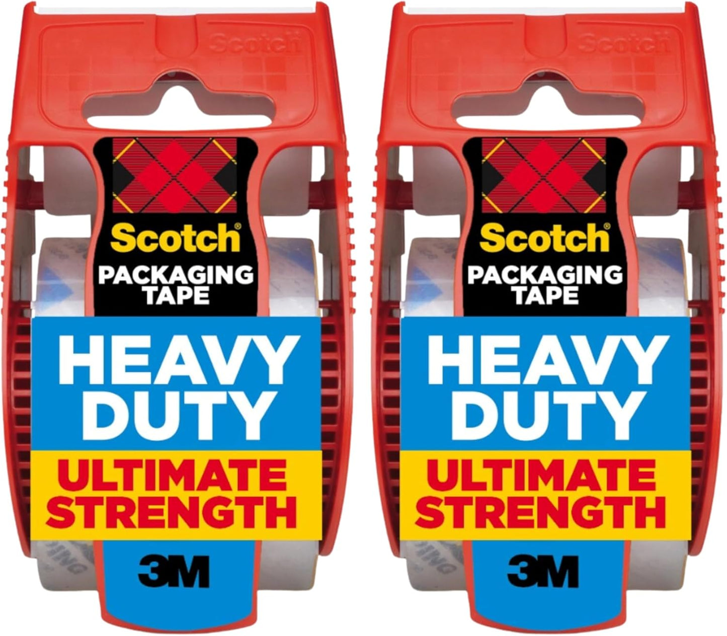 Scotch Heavy Duty Shipping Packing Tape, Clear, Packing Tape for Moving Boxes and Packaging Supplies, 1.88 in. x 22.2 yd., 6 Roll Dispensers, Moving Supplies
