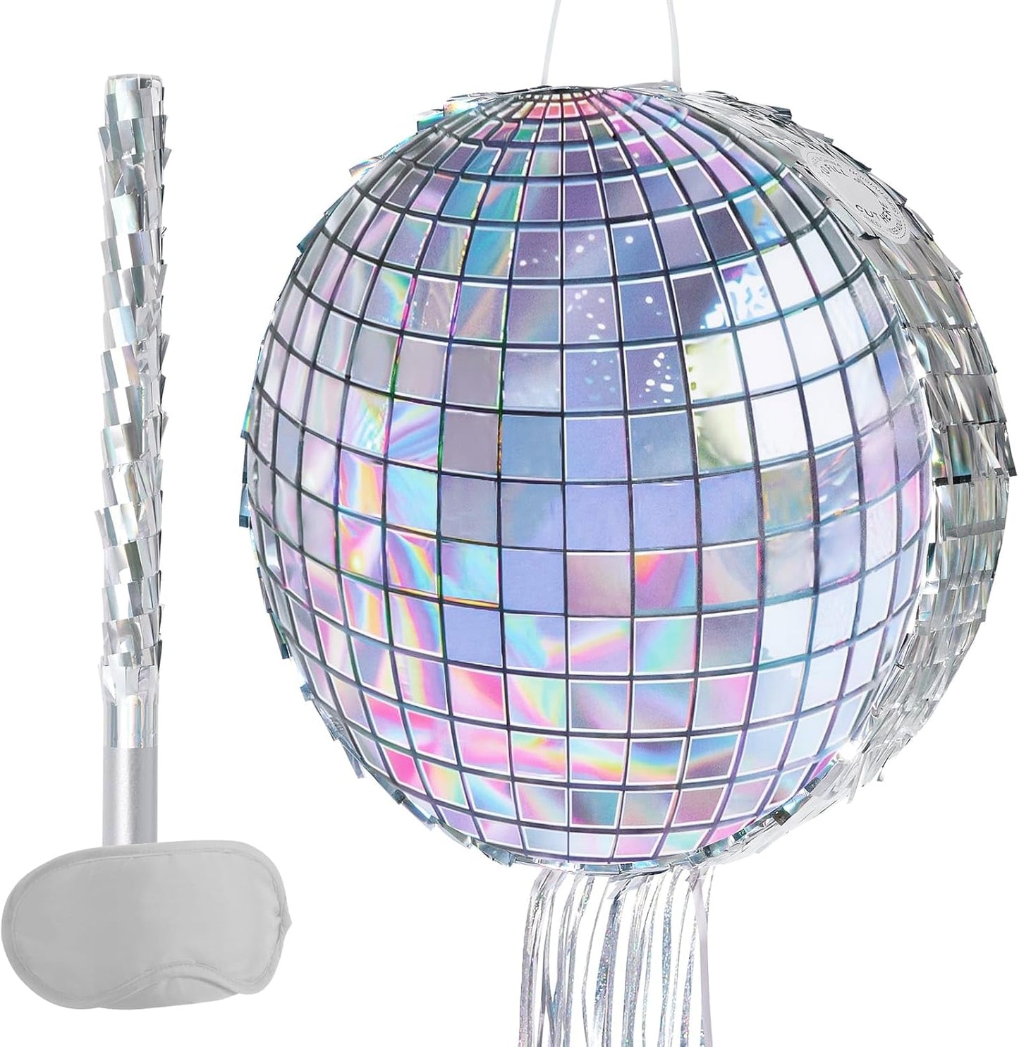 WERNNSAI Easter Bunny Piñata - Easter Rabbit Piñata Spring Pinata with Blindfold and Stick for Birthday Party Decoration Baby Shower School Activities Game Spring Party Game