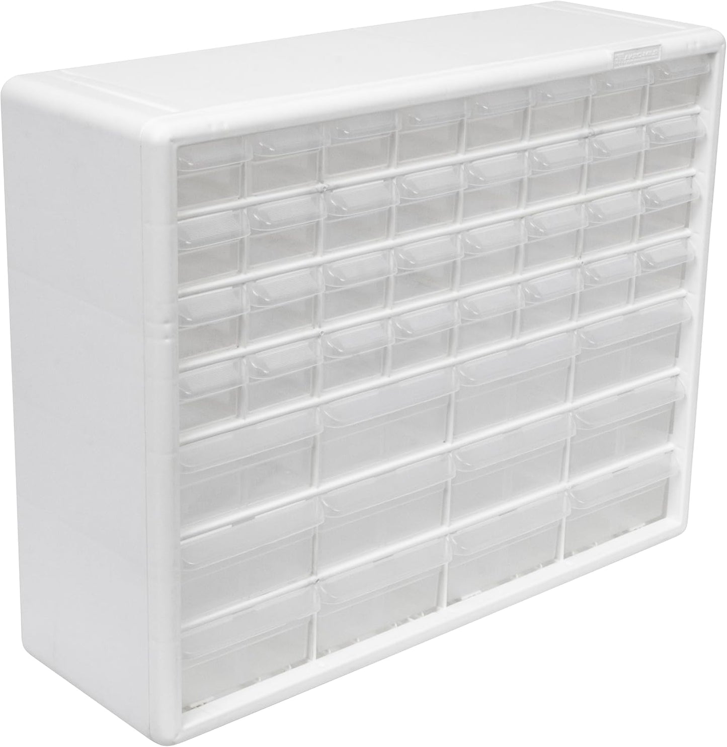 Akro-Mils 44-Drawer Plastic Drawer Storage Cabinet for Garage Organization, Bead Organizer, Building Bricks Storage, Teacher Toolbox, Makeup Organizer, 20" W x 6" D x 16" H, 10144 Black