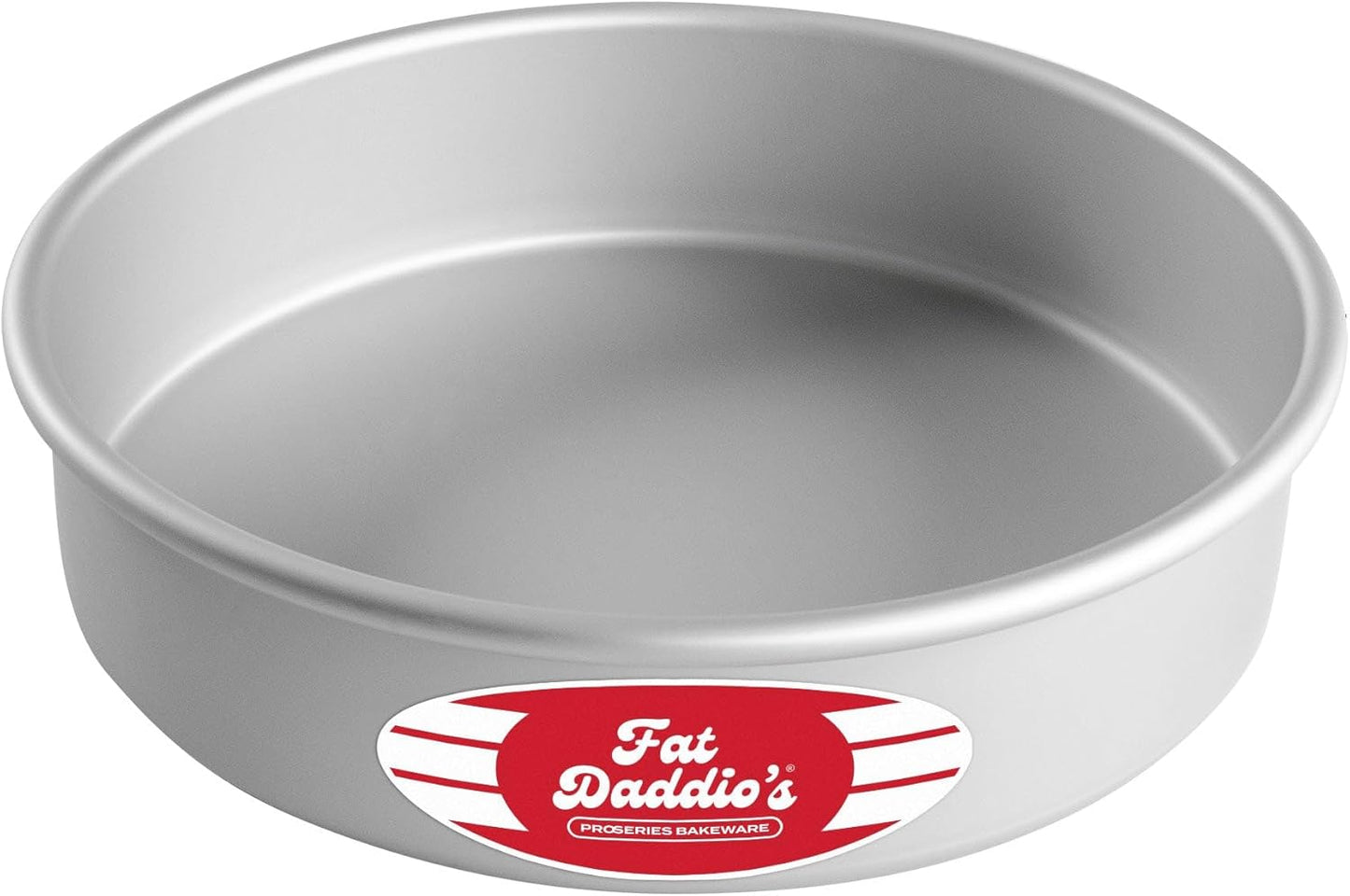 Fat Daddio's Anodized Aluminum Round Cake Pans, 2 Piece Set, 8 x 2 Inch