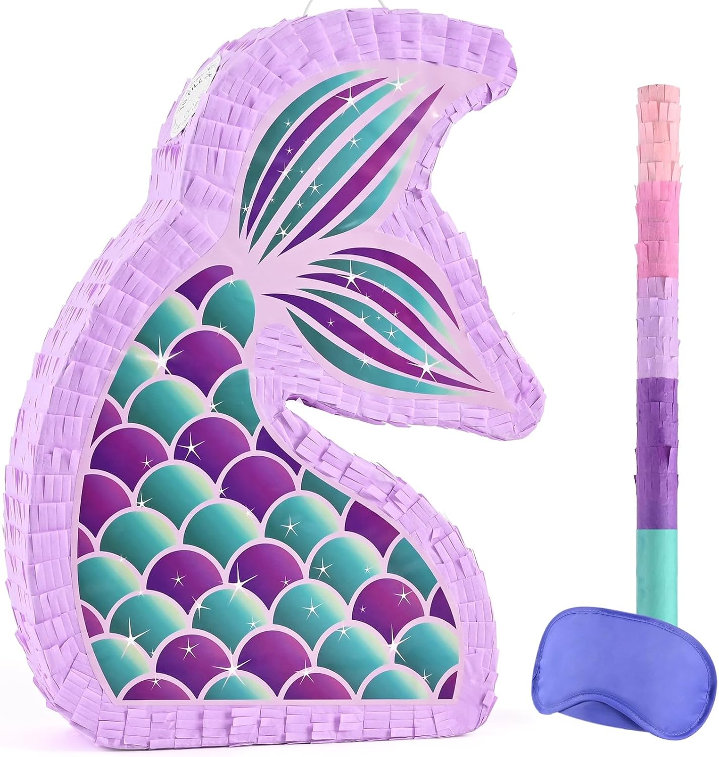 WERNNSAI Easter Bunny Piñata - Easter Rabbit Piñata Spring Pinata with Blindfold and Stick for Birthday Party Decoration Baby Shower School Activities Game Spring Party Game