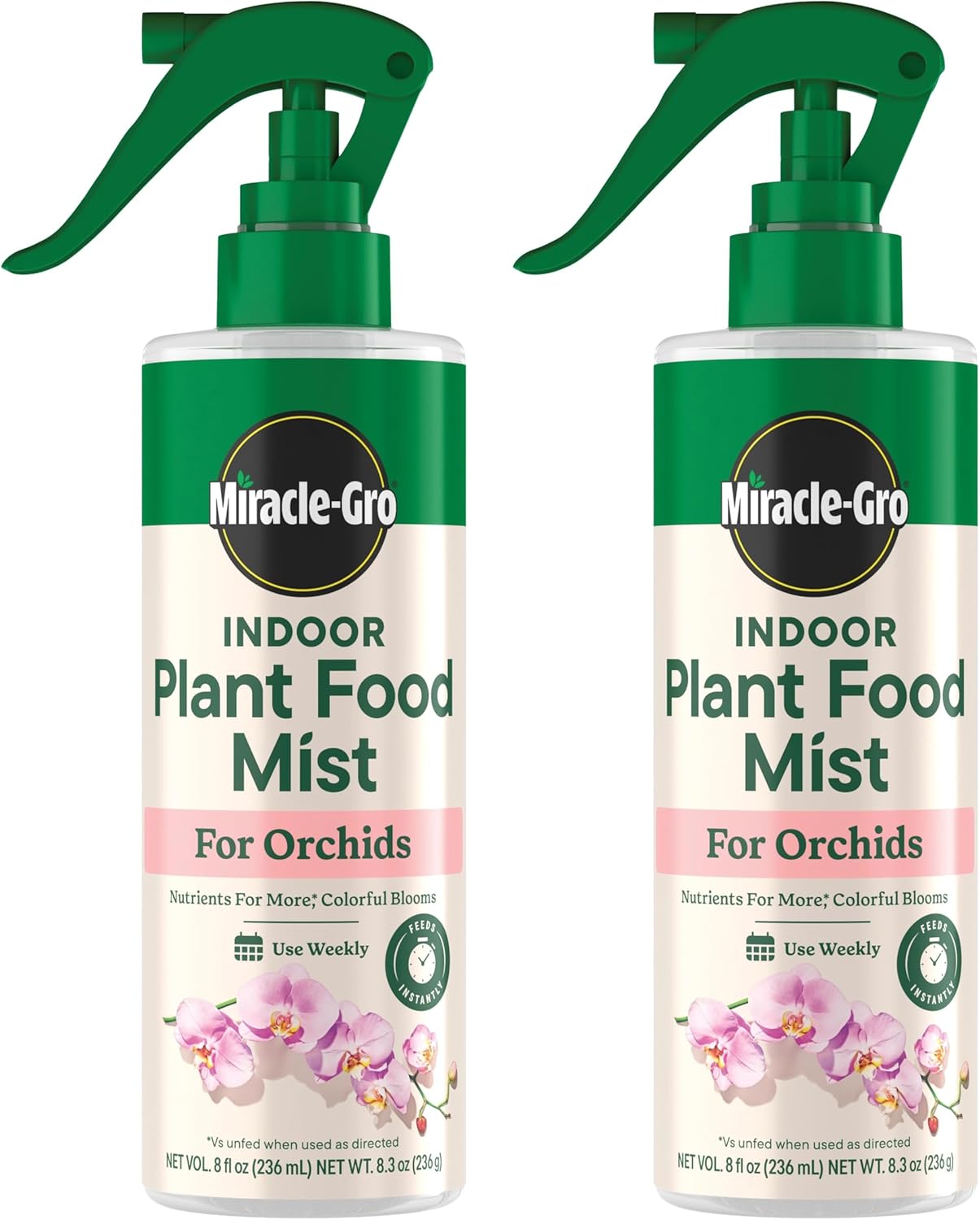 Miracle-Gro Indoor Plant Food for All Plants, Liquid Plant Food for Houseplants, Flowers, Vegetables, Herbs, and More, 8 fl. oz., 2-Pack