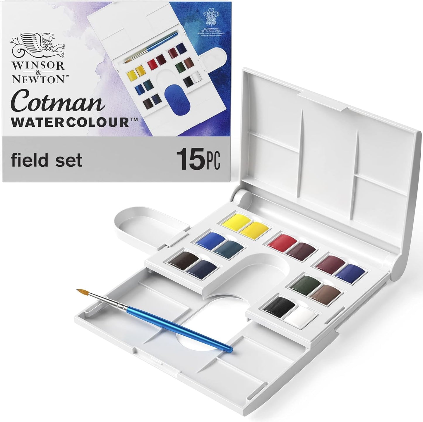 Winsor & Newton Cotman Watercolor Paint Set, 20 Colors, 5ml (0.17-oz) Tubes