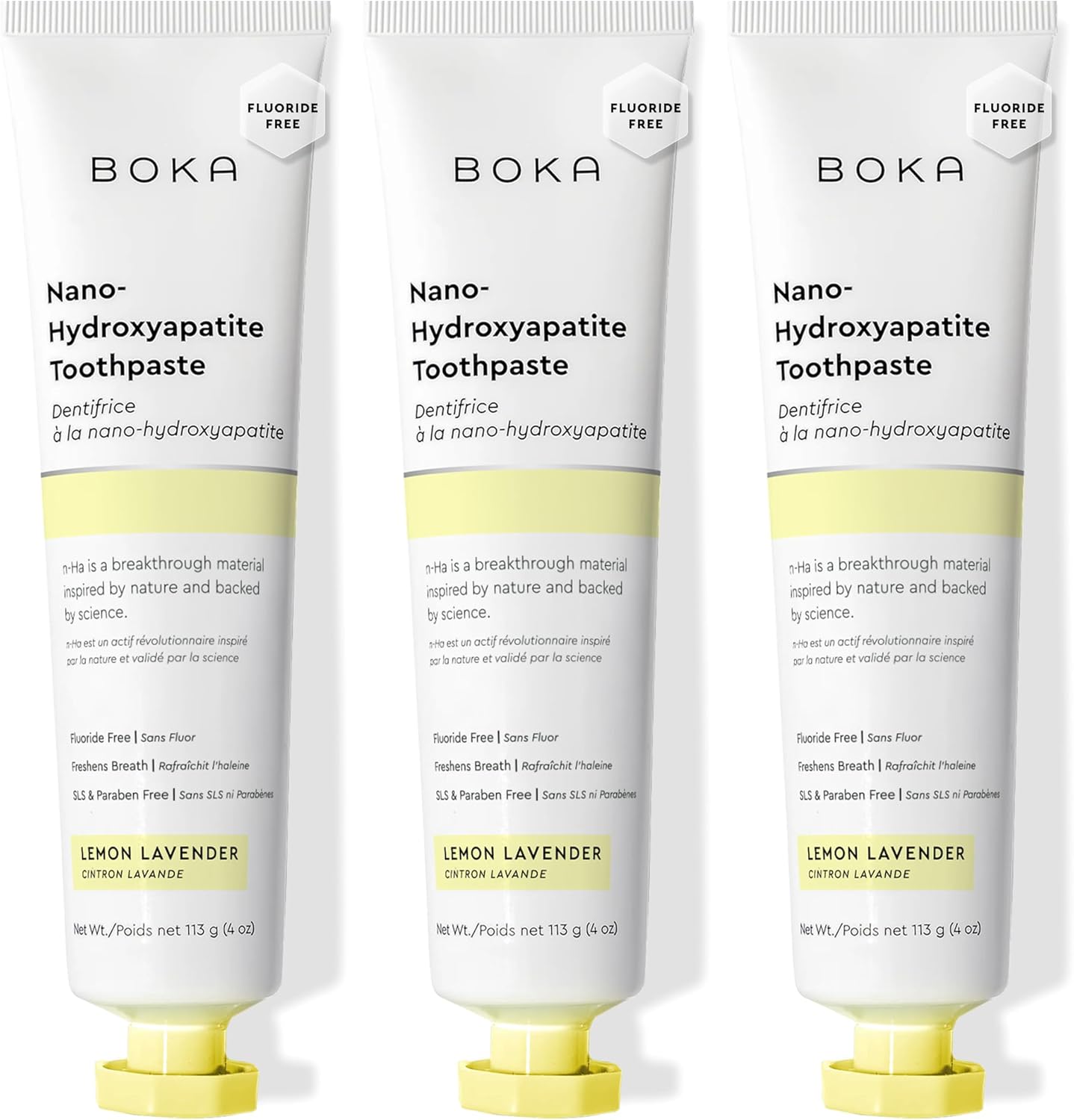 Boka Fluoride Free Toothpaste, Nano Hydroxyapatite Toothpaste, Appropriate for Sensitive Teeth - for Adult Oral Care - Ela Mint Flavor, 4 Fl Oz 1Pk US Manufactured